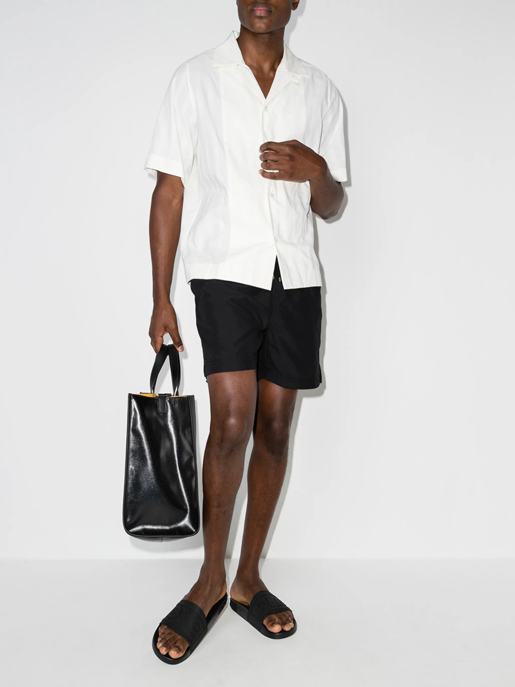 drawstring-waist swim shorts