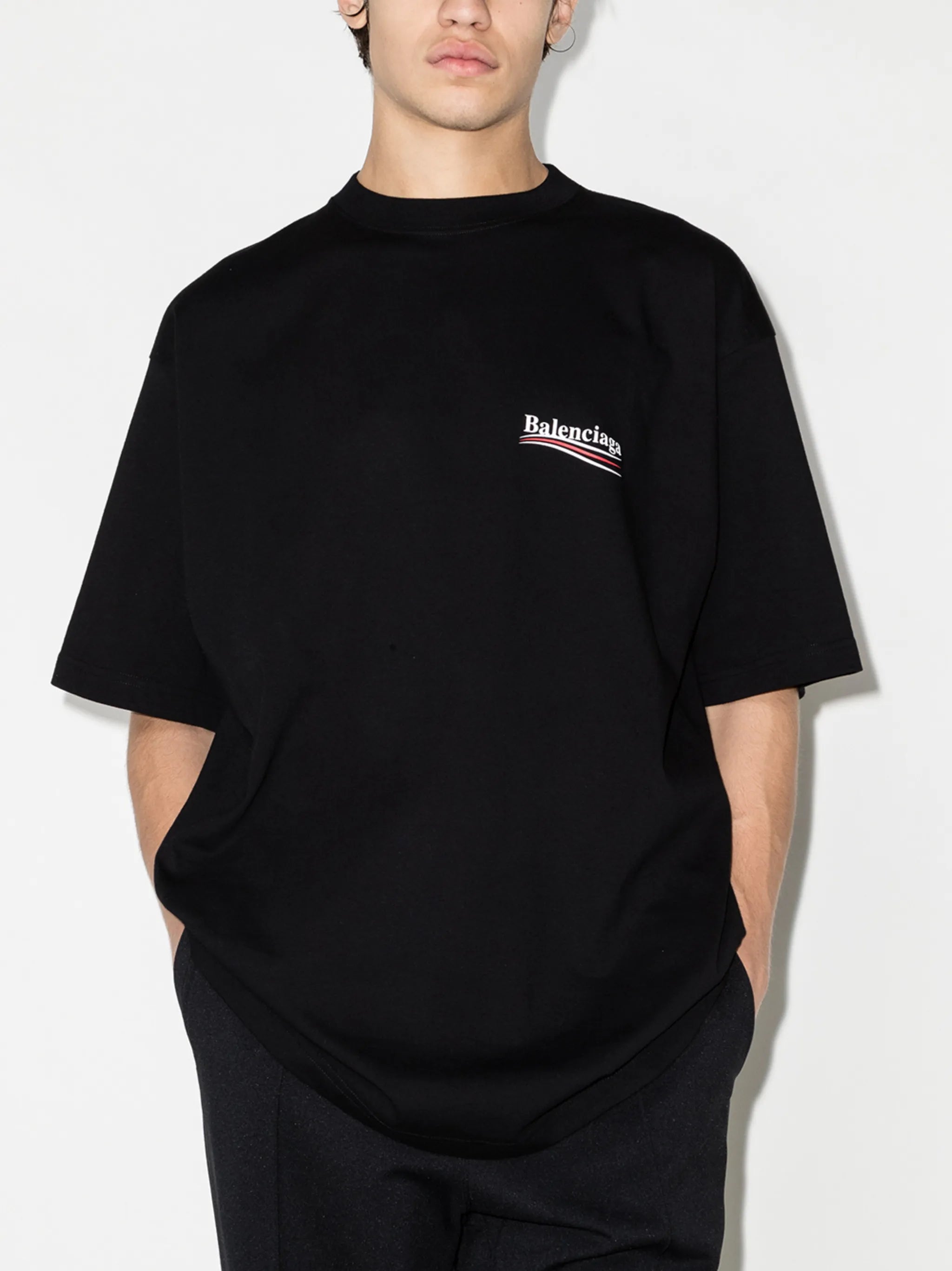 oversized Political Campaign print T-shirt