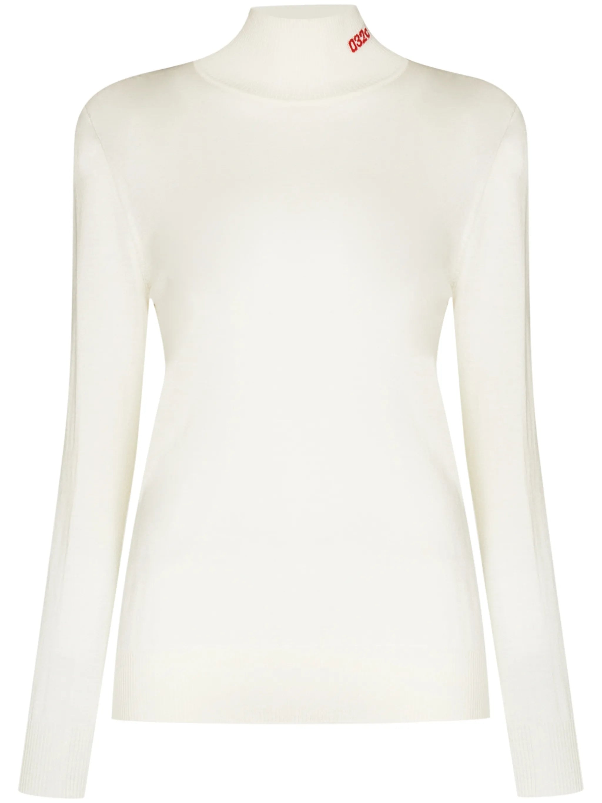 logo-embroidered roll-neck jumper