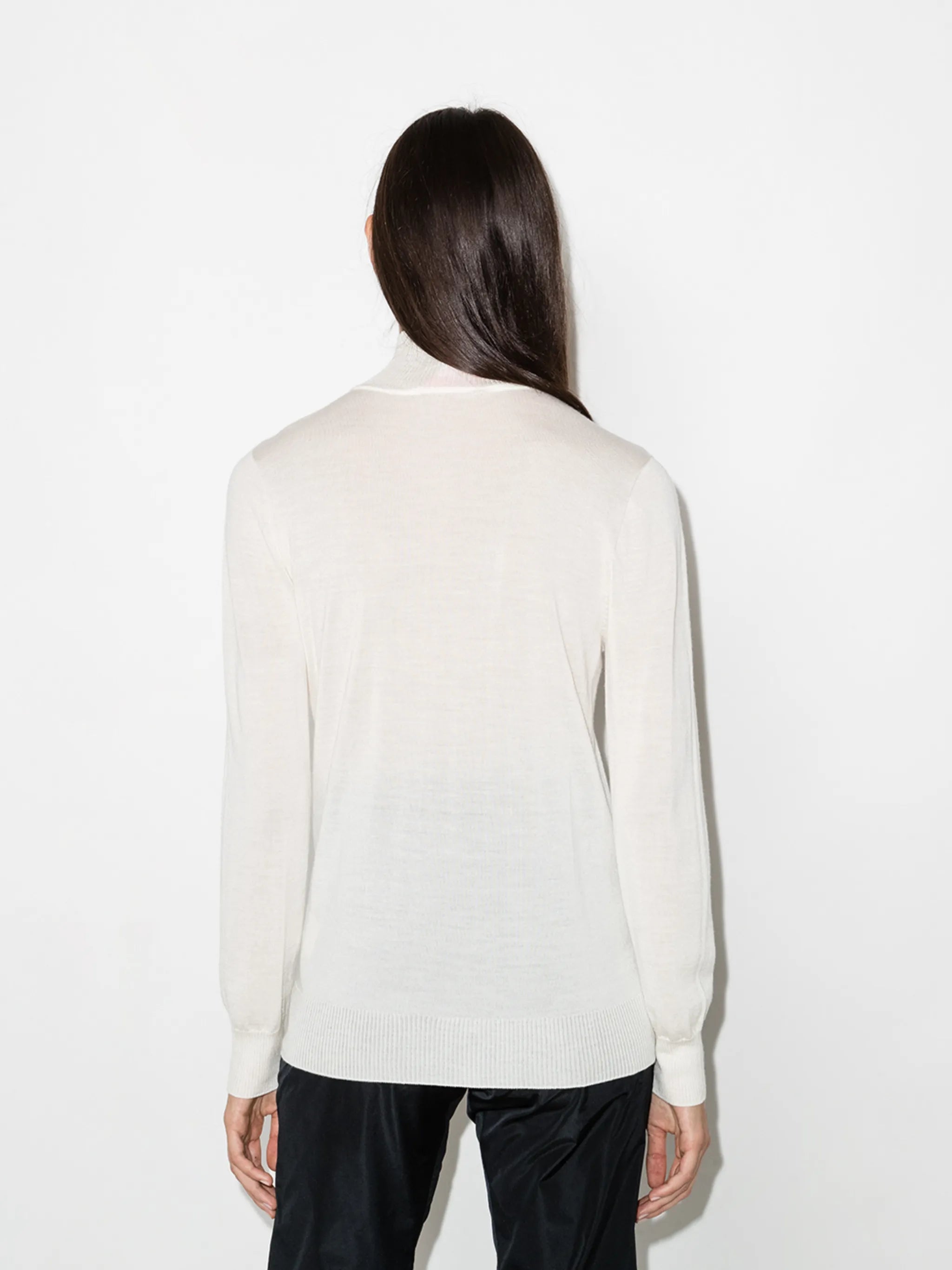 logo-embroidered roll-neck jumper