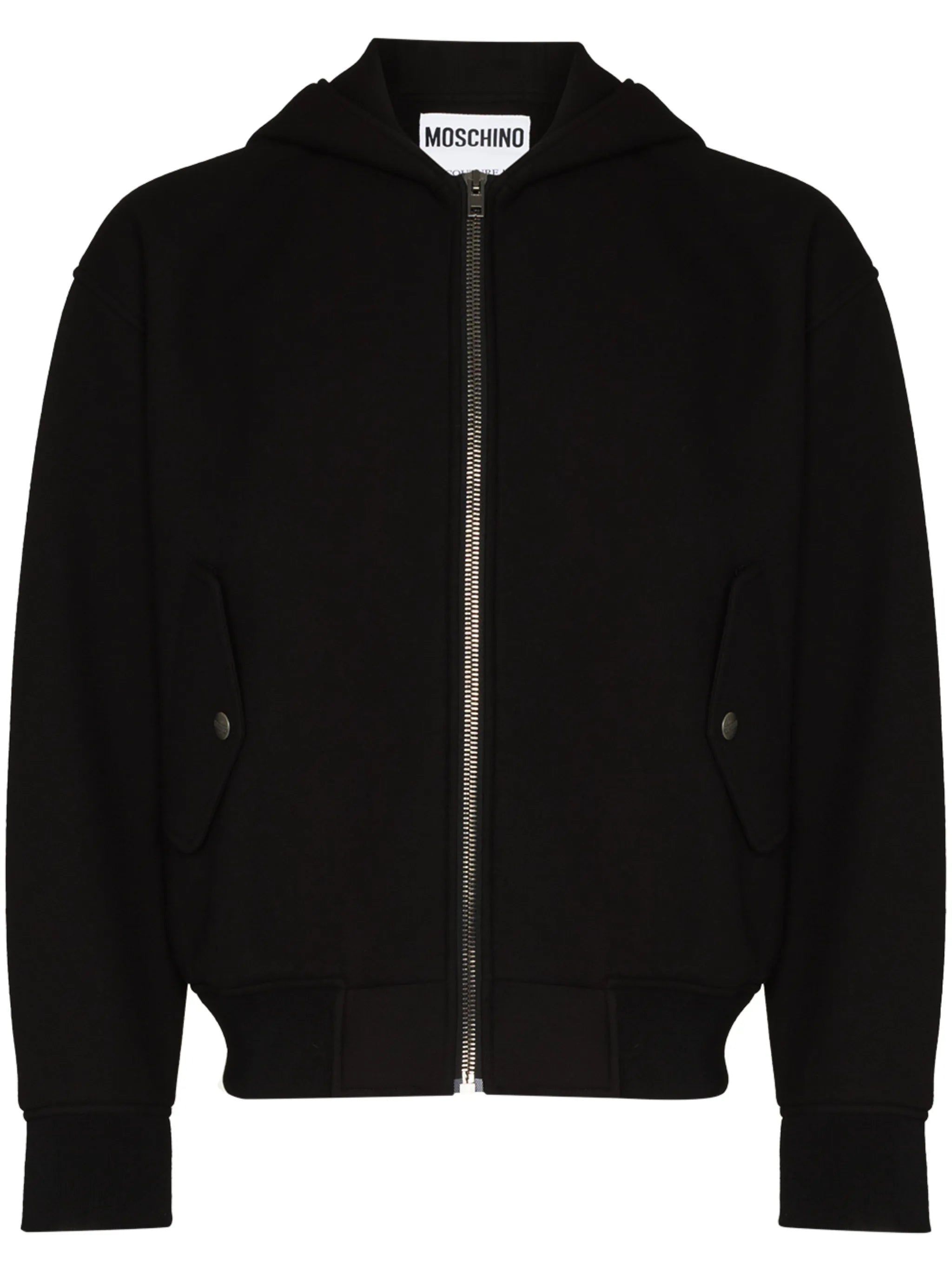 hooded zip-up bomber jacket