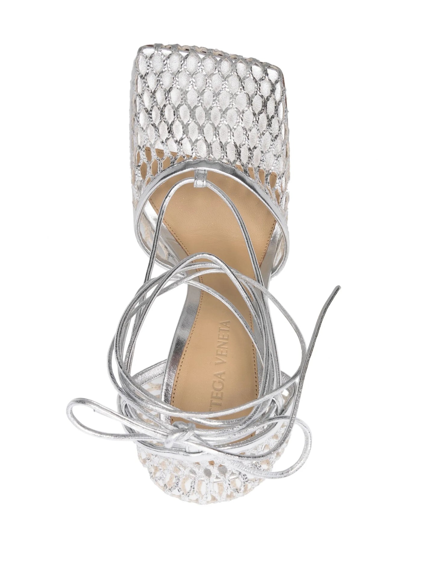 90mm Stretch lace-up sandals
