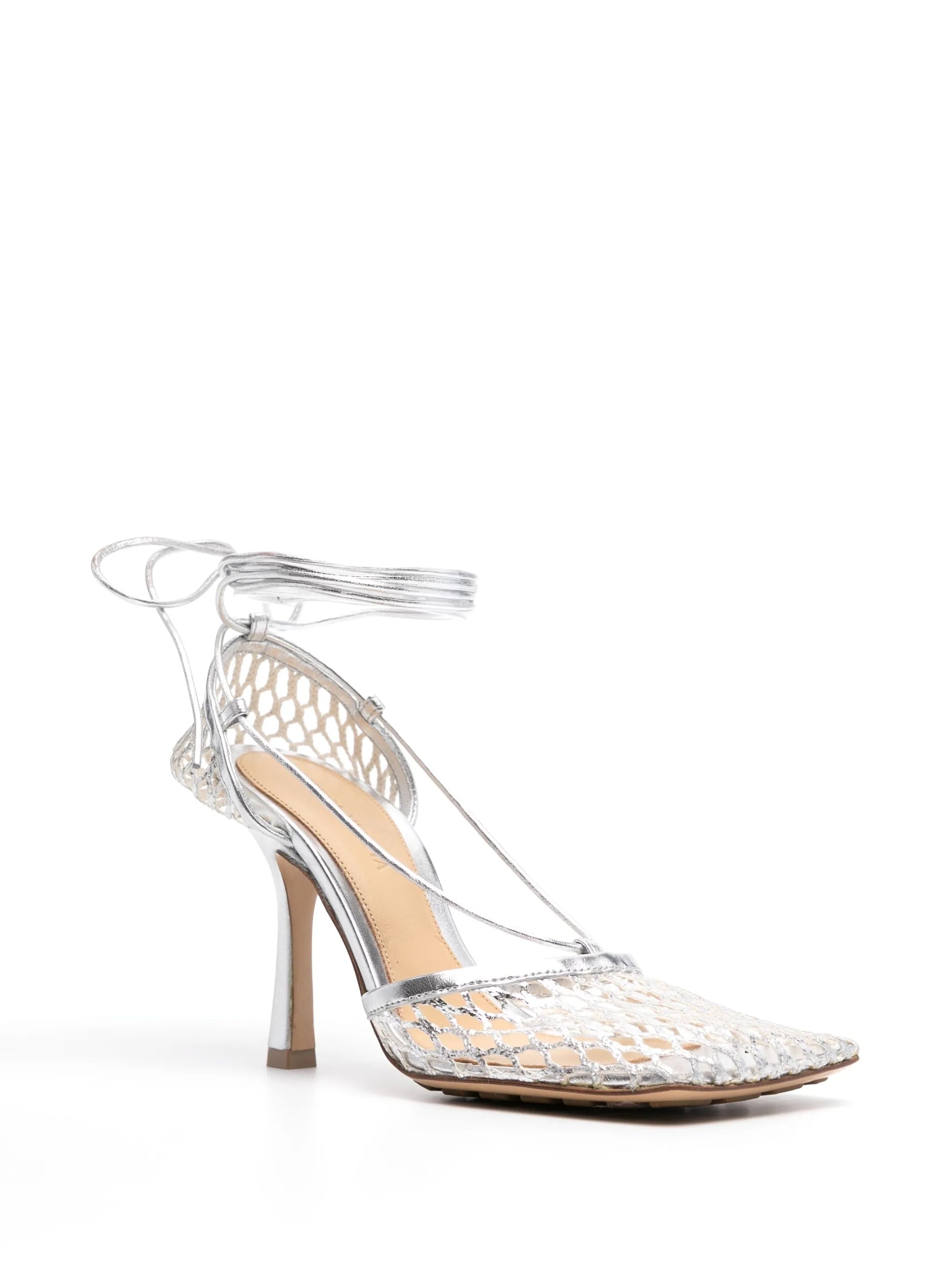 90mm Stretch lace-up sandals