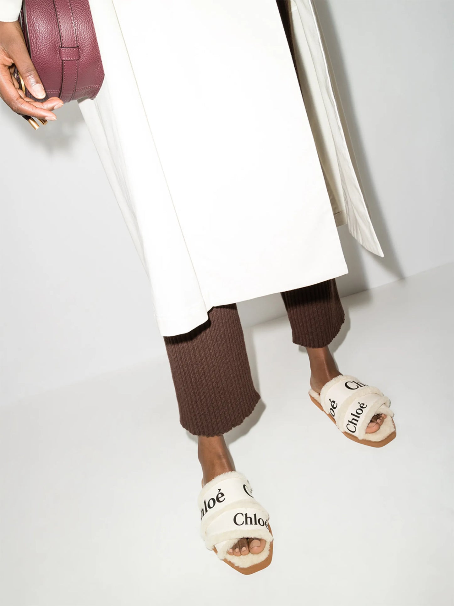 Woody logo-tape flat sandals