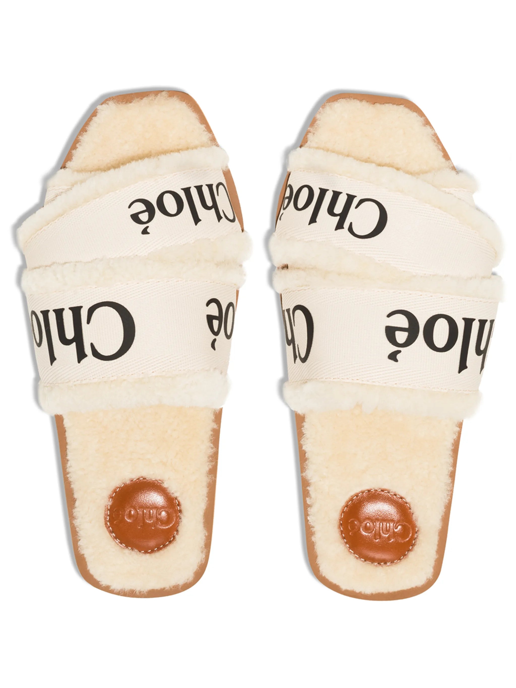 Woody logo-tape flat sandals