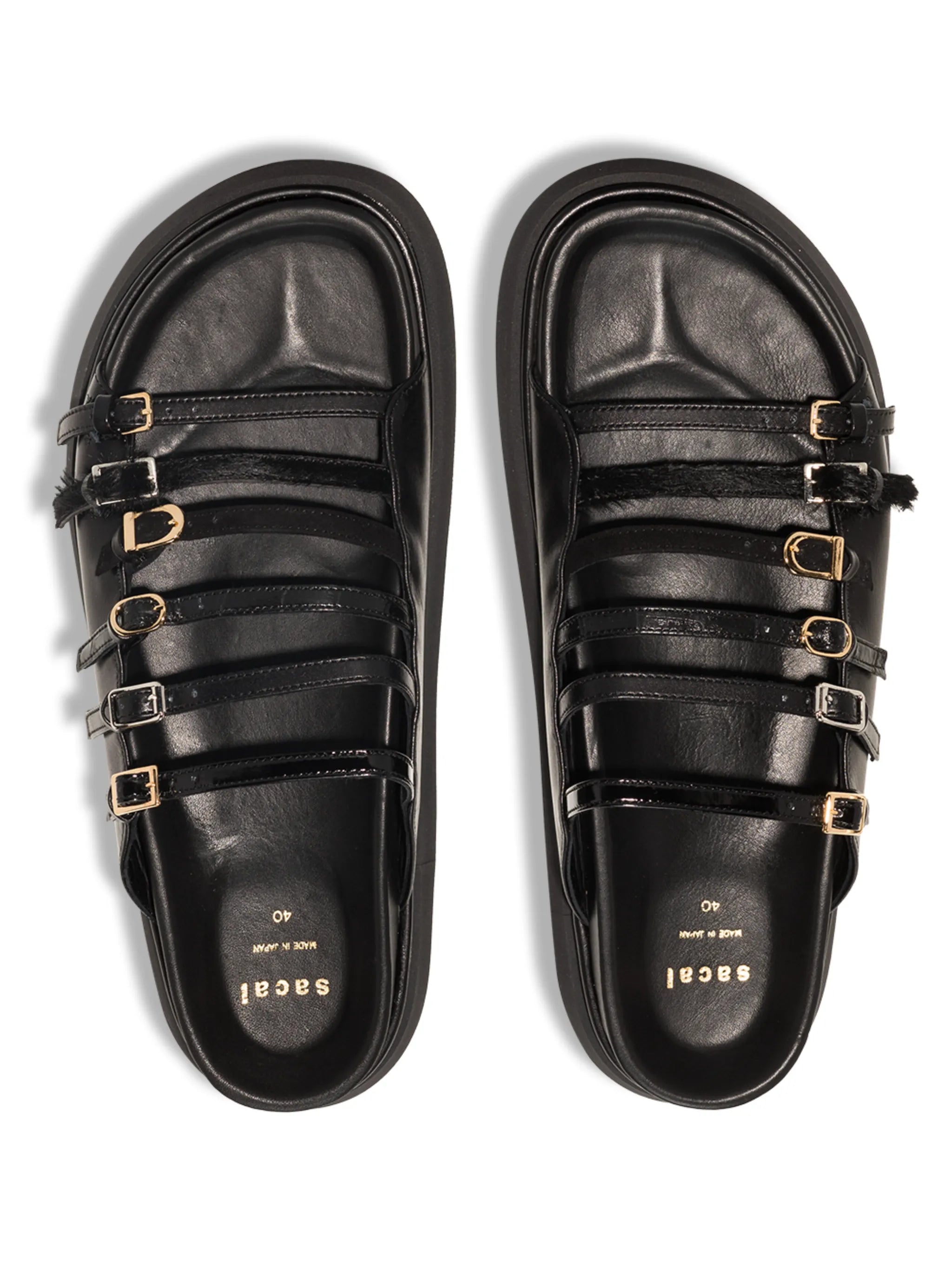 multi-strap flatform sandals