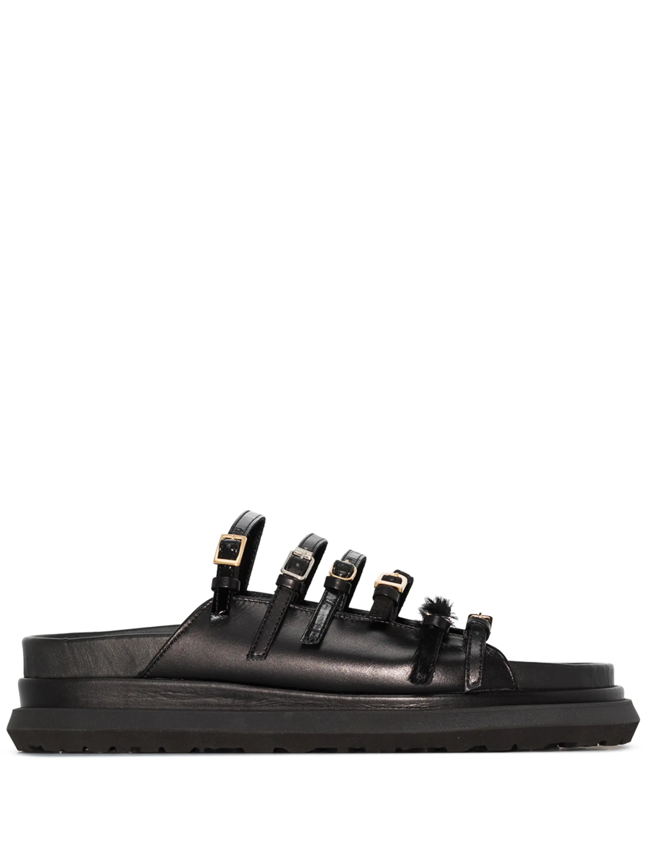 multi-strap flatform sandals