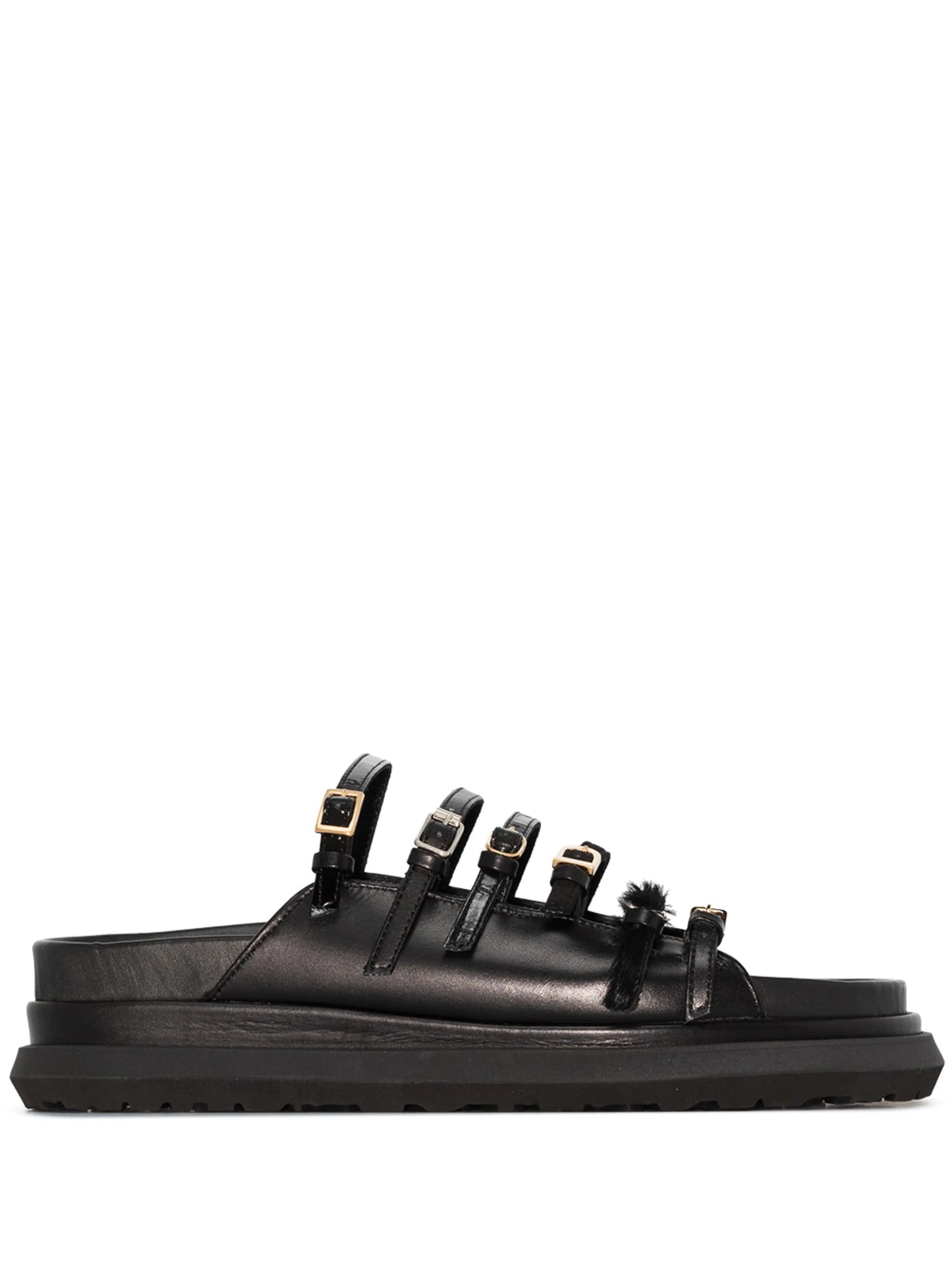 multi-strap flatform sandals