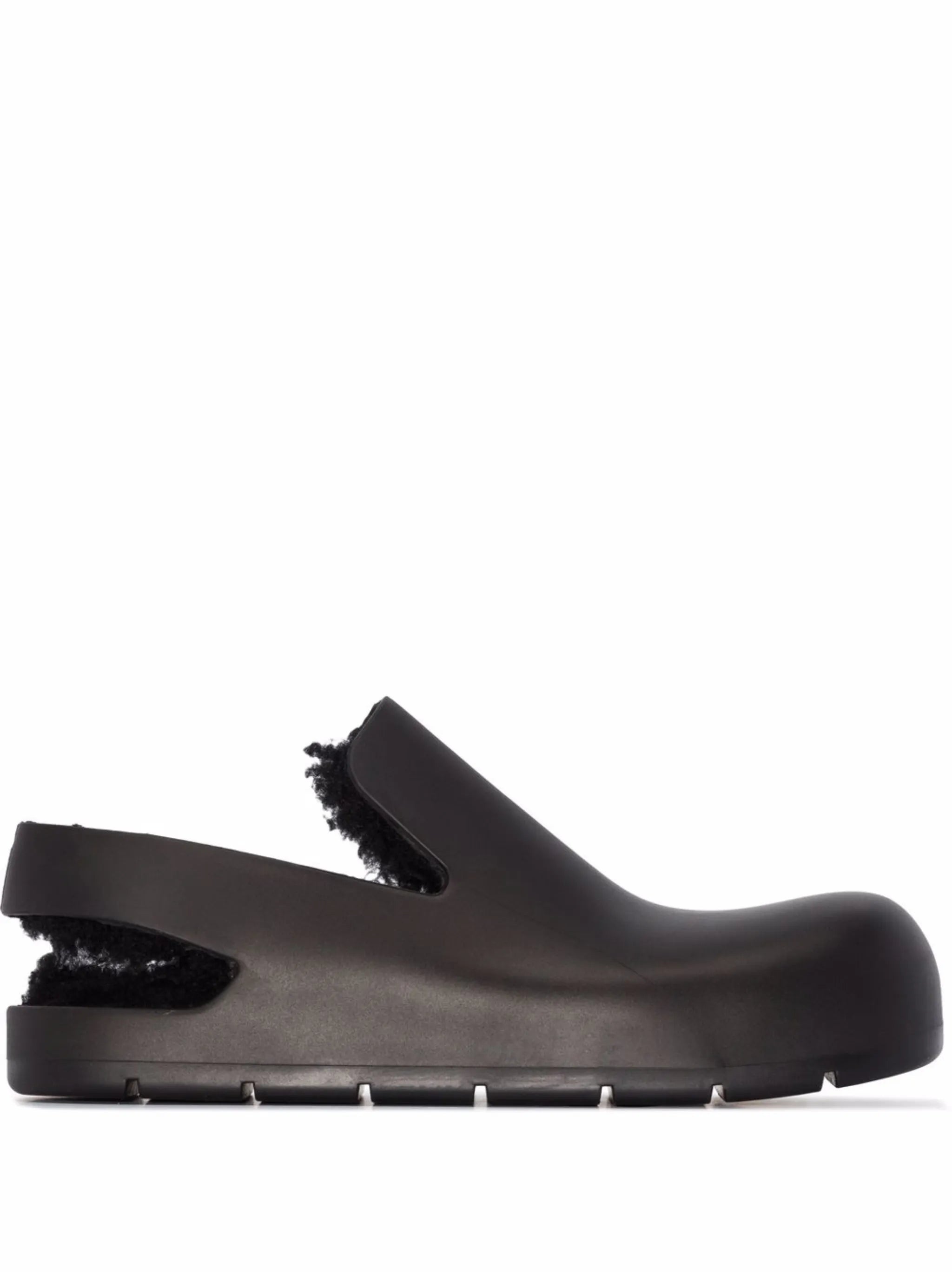 Puddle shearling-lined slingback mules