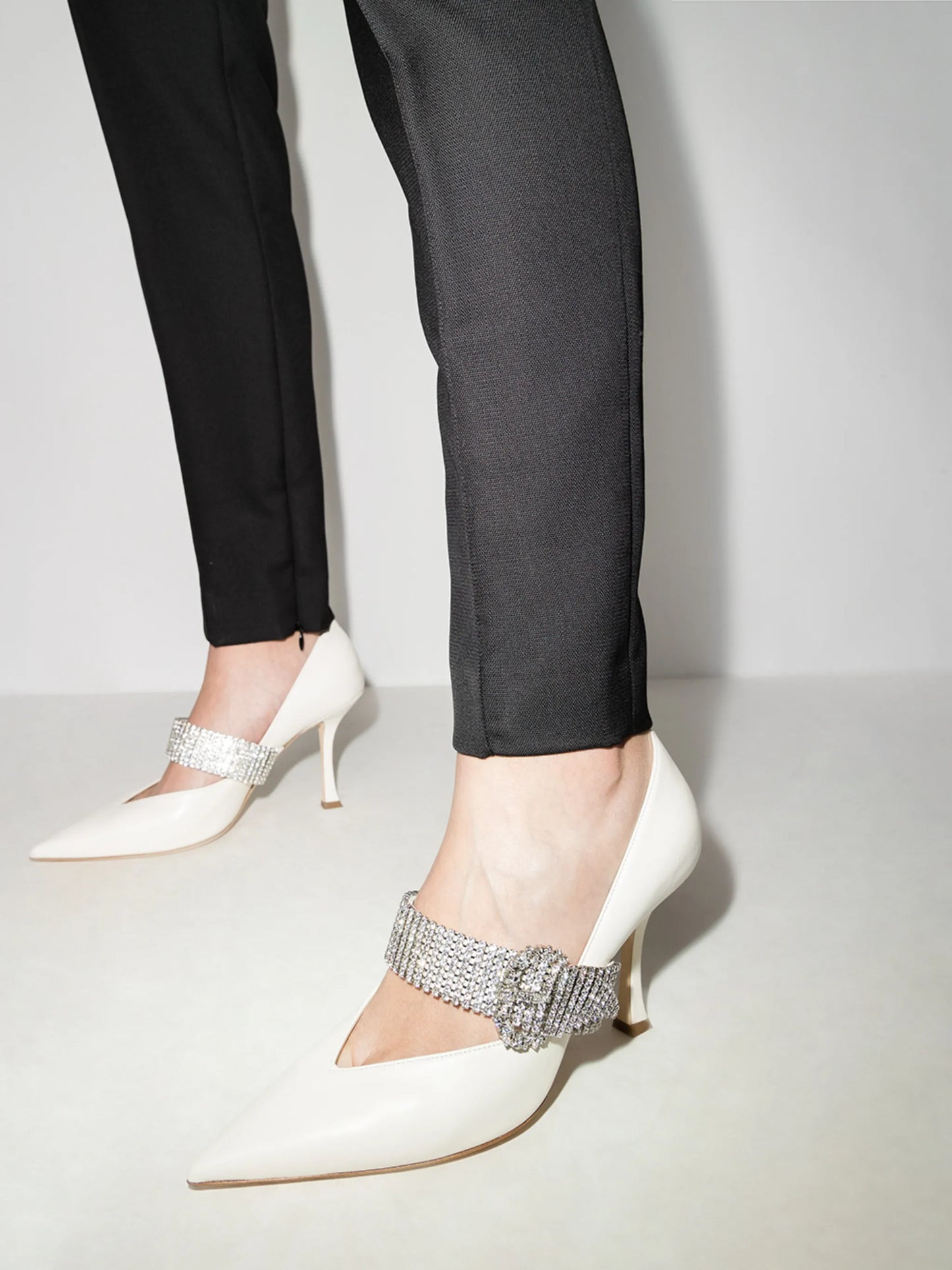 Kari crystal-embellished 90mm pumps