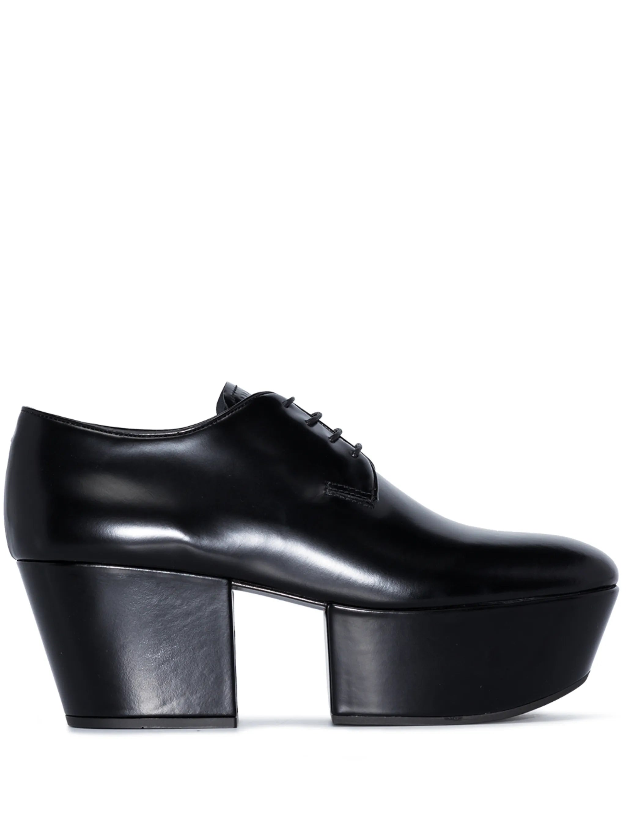 leather platform brogues