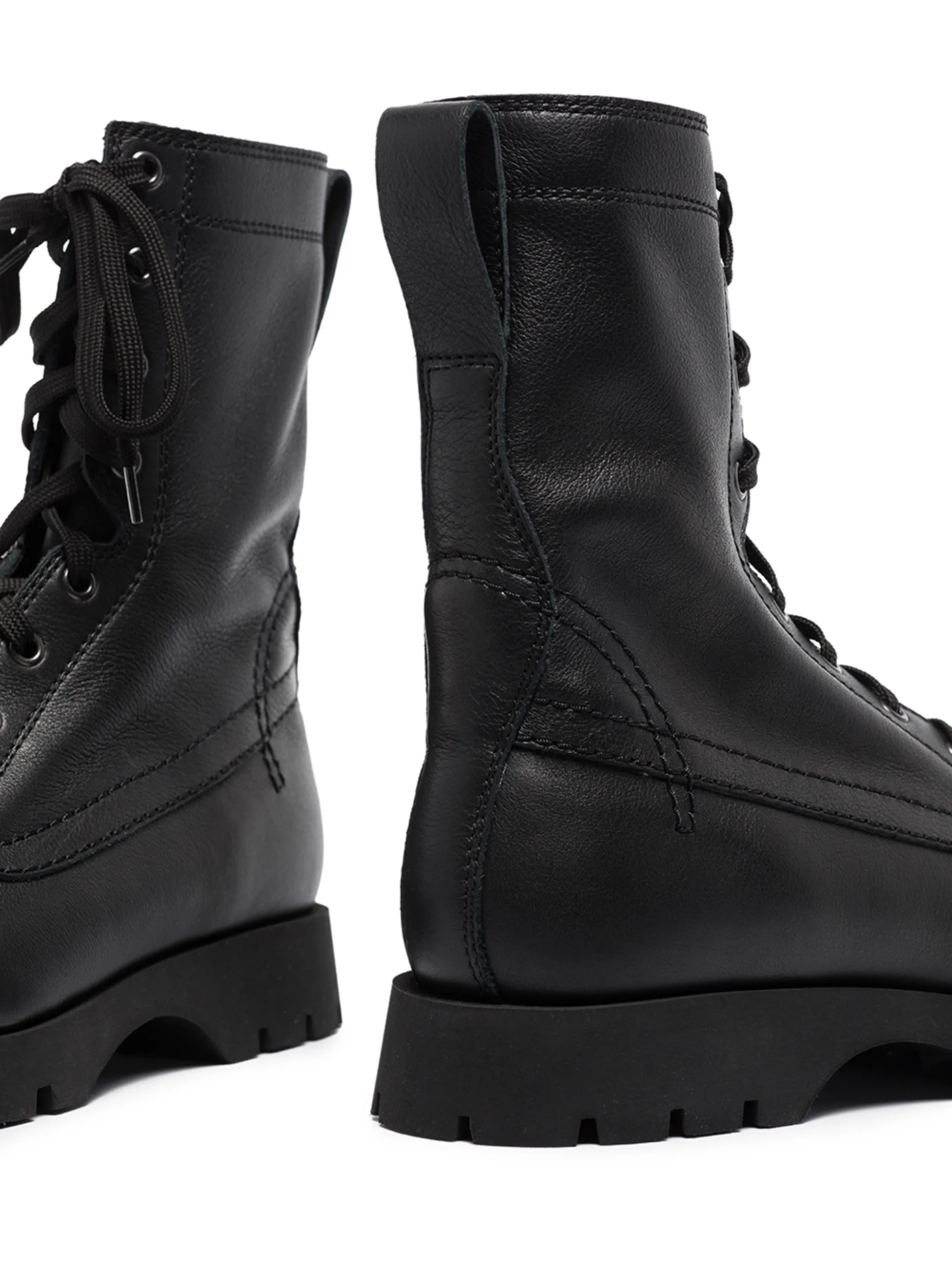 leather combat boots