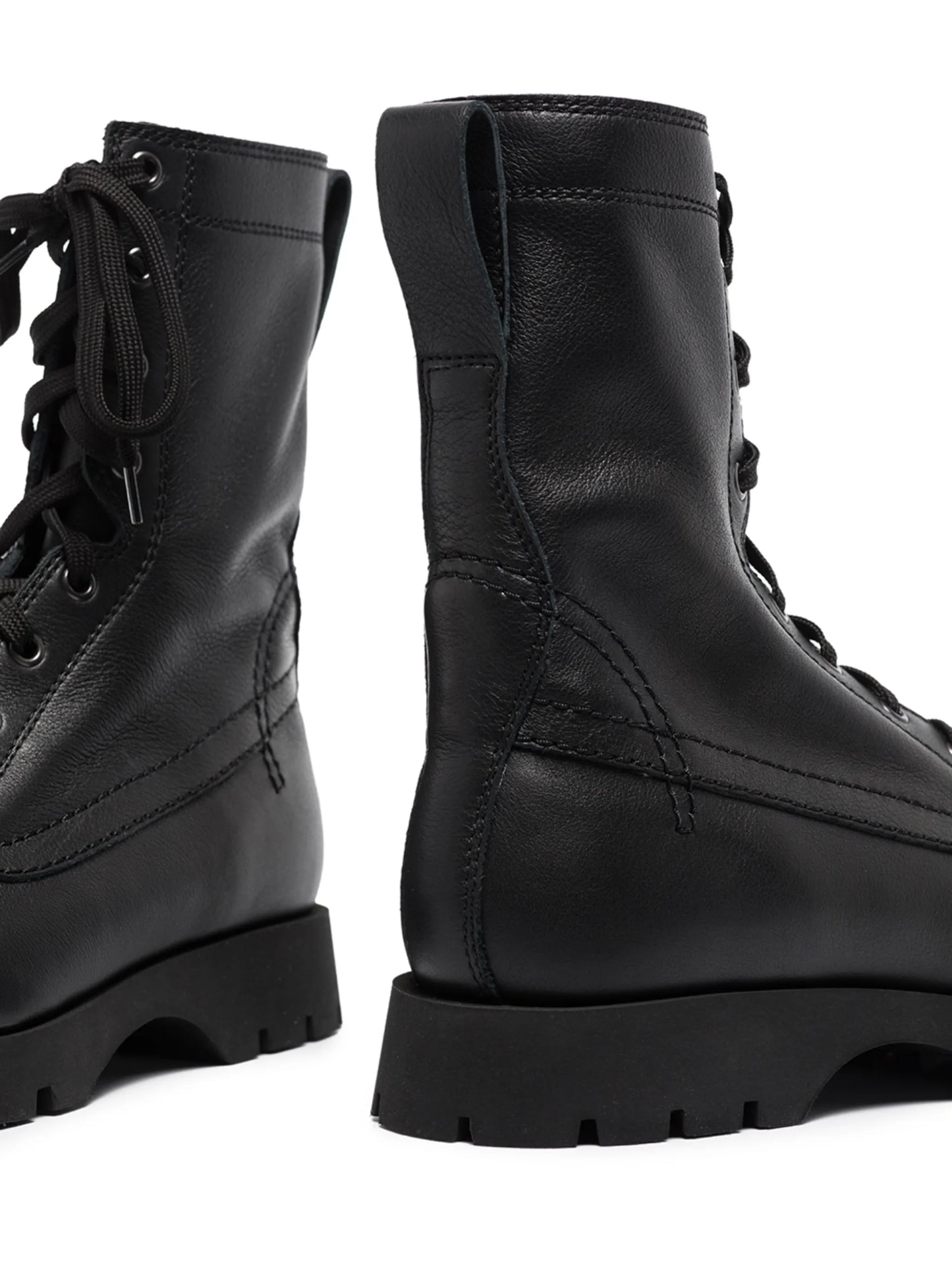 leather combat boots