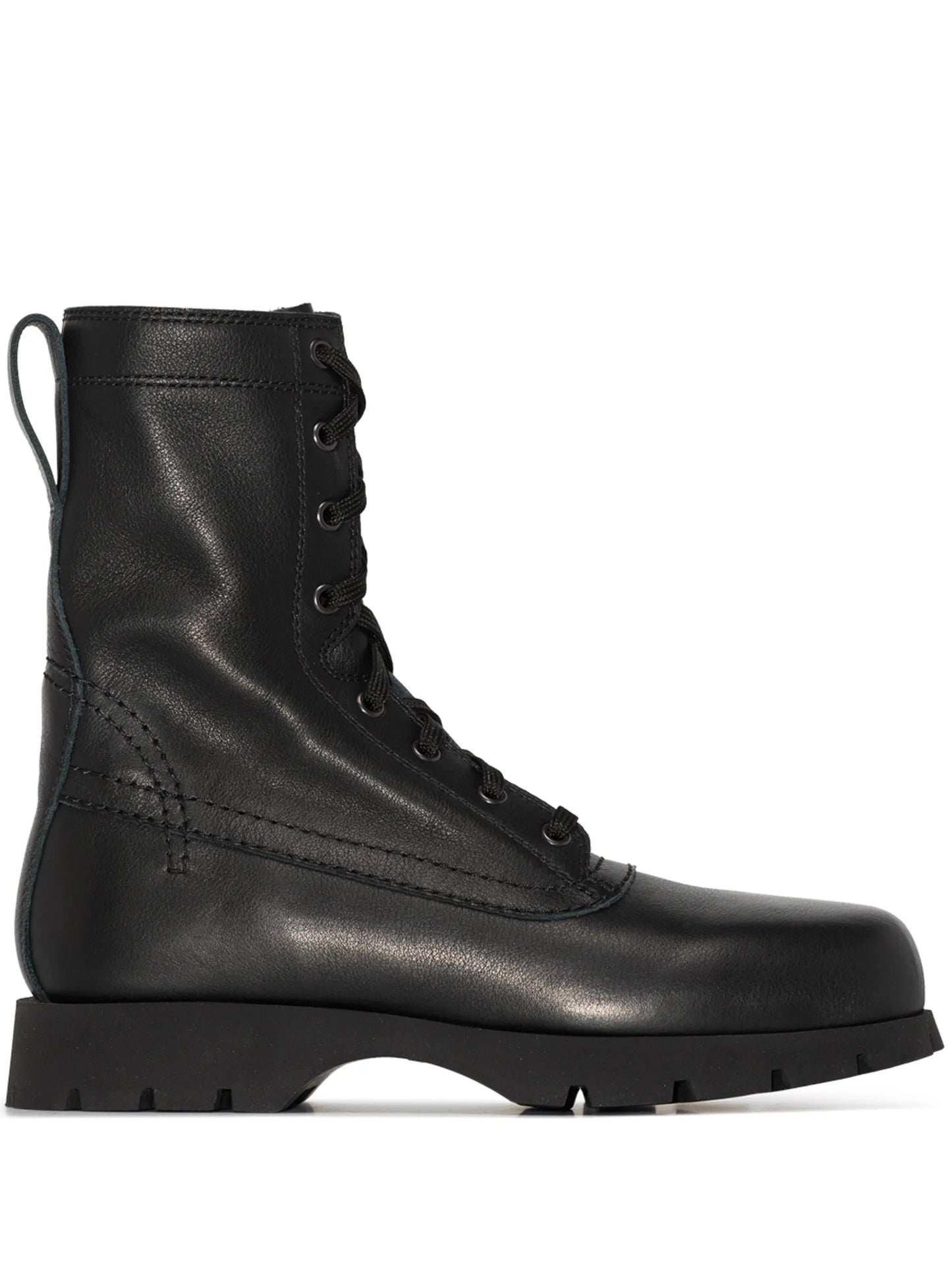 leather combat boots