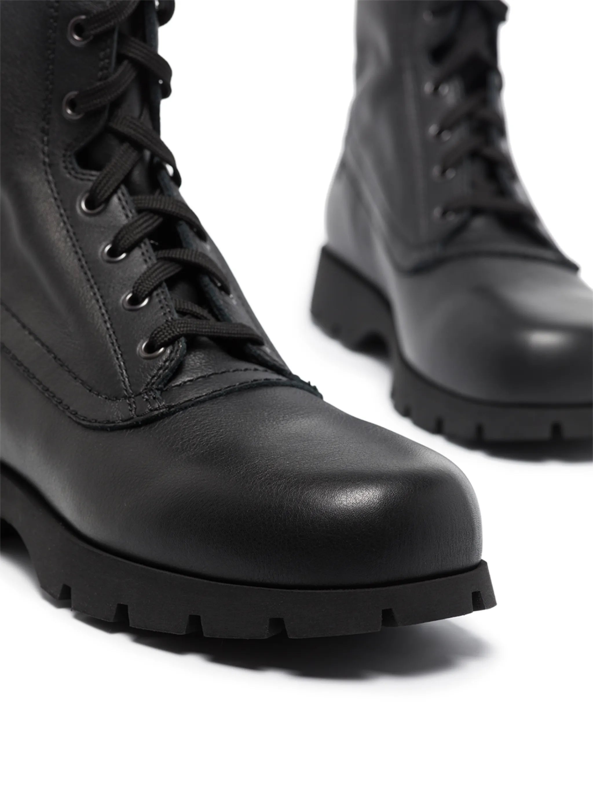leather combat boots