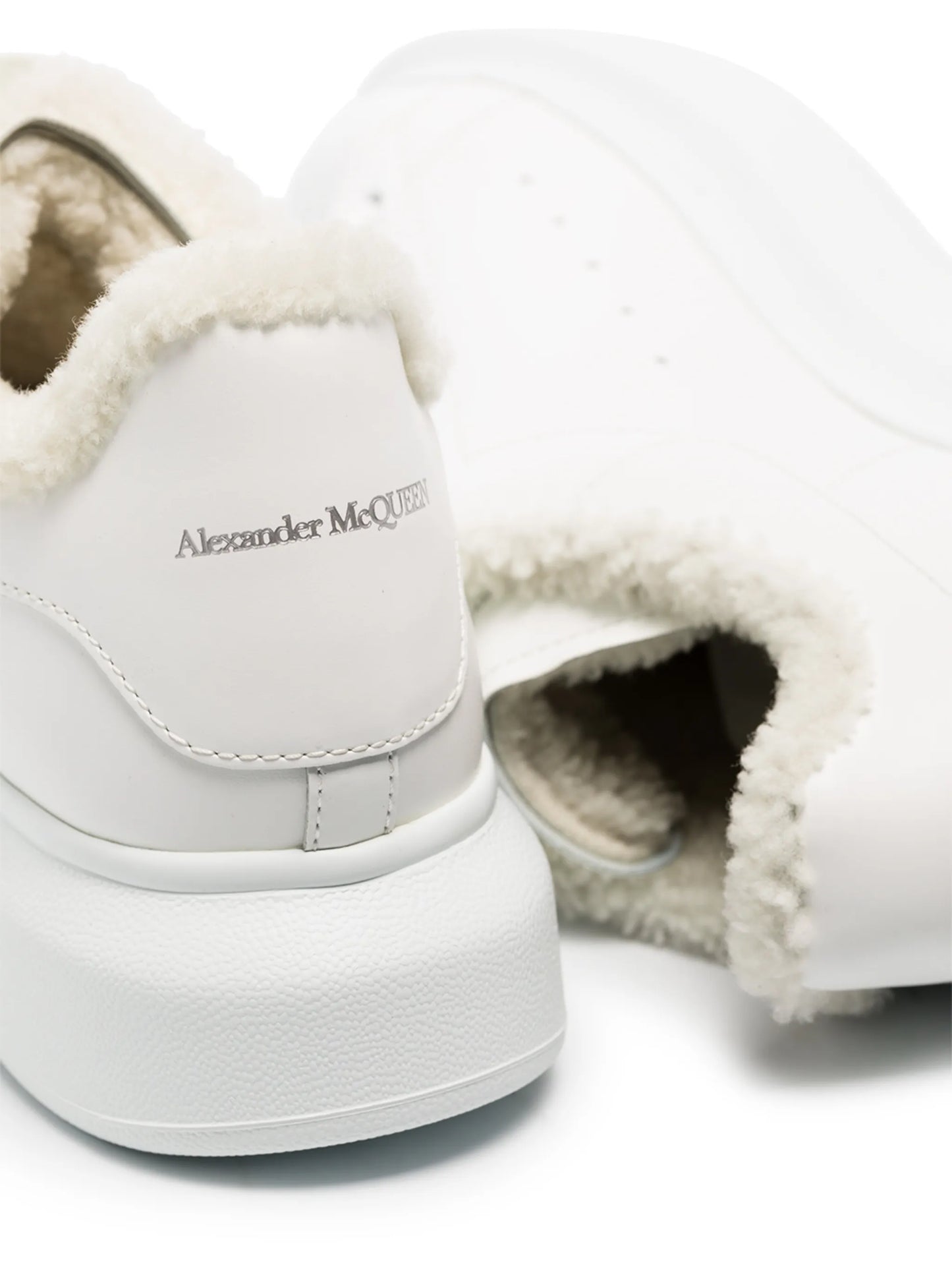 Oversized shearling-lining sneakers