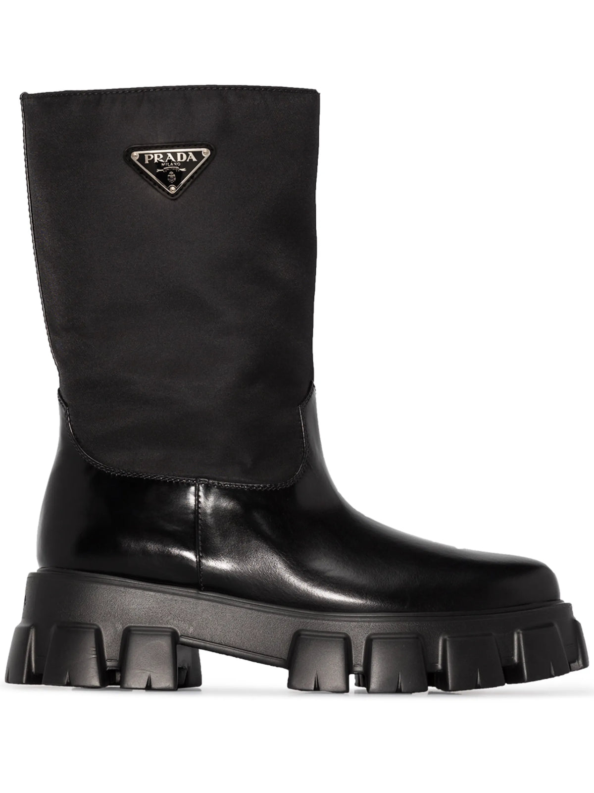Monolith triangle-logo pointed boots