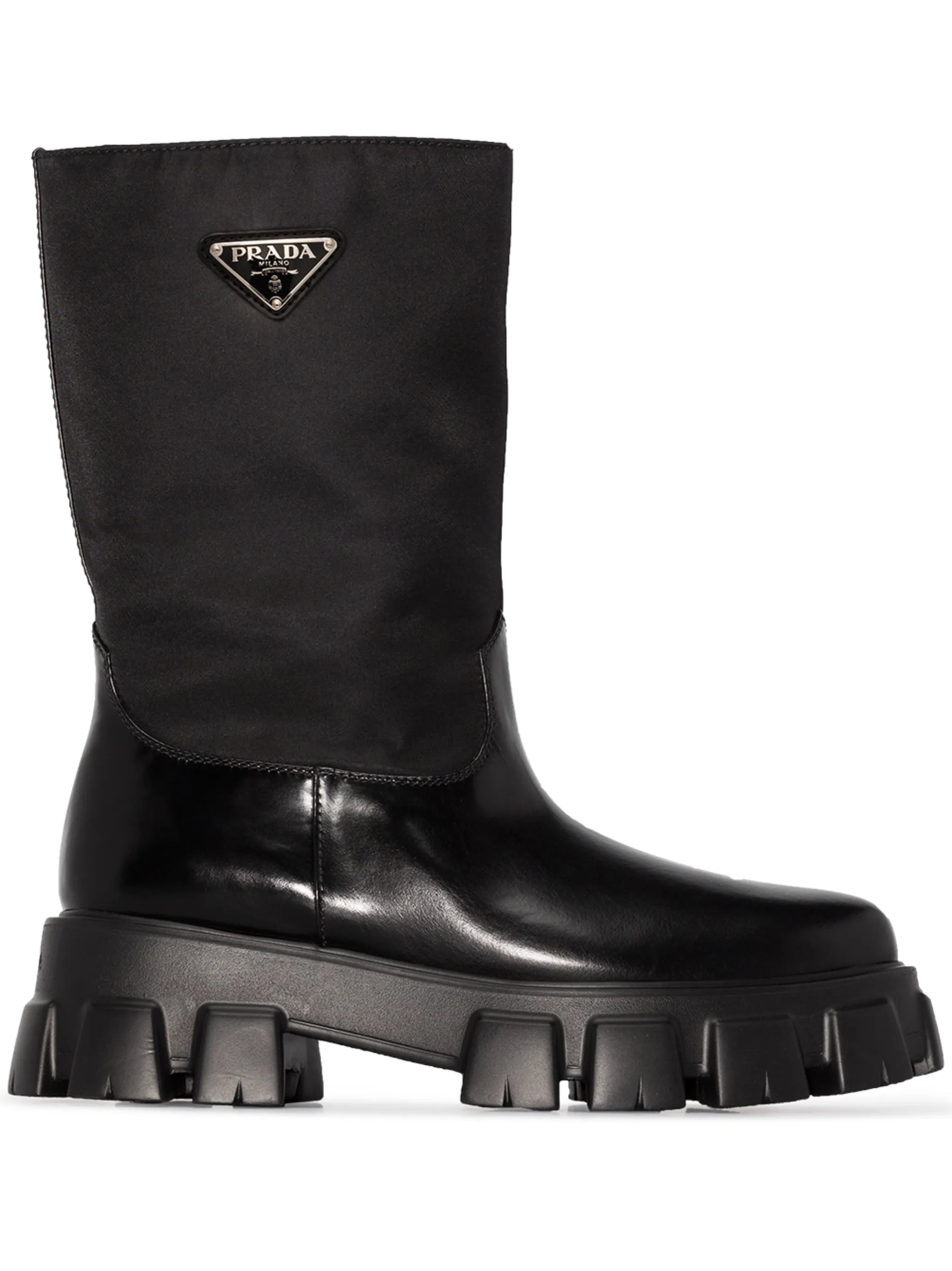 Monolith triangle-logo pointed boots