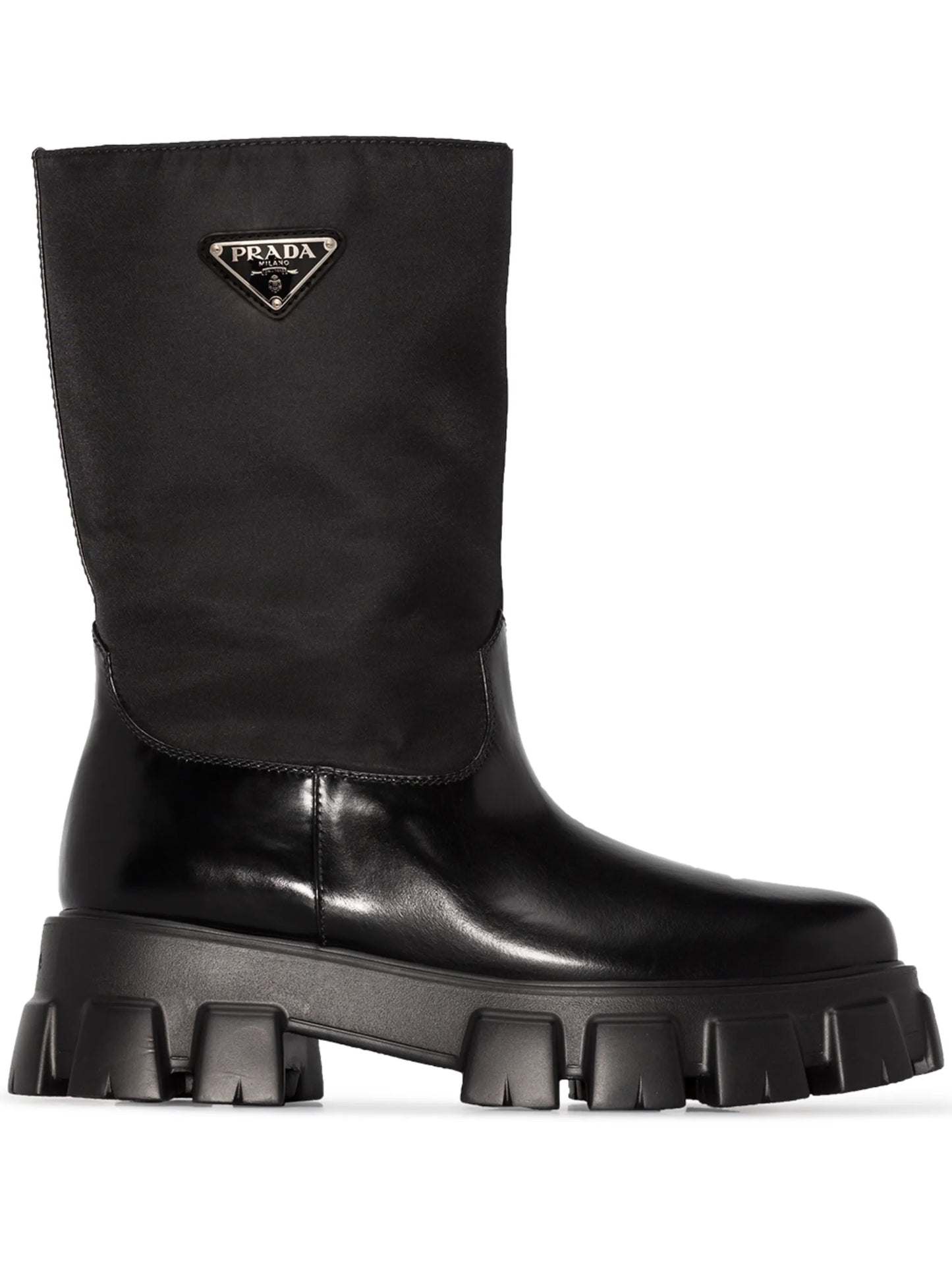 Monolith triangle-logo pointed boots