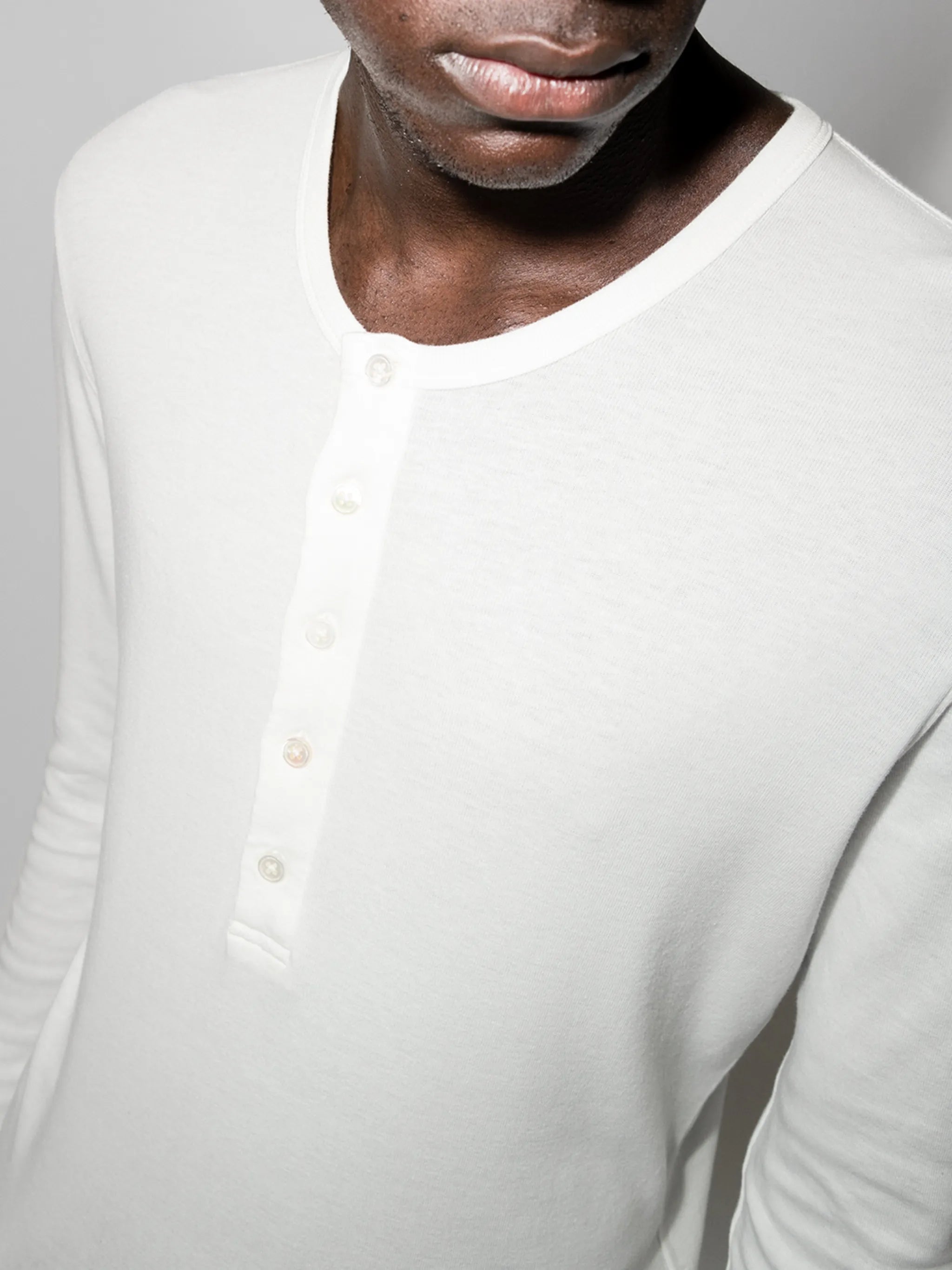 button-detail long-sleeve T-shirt