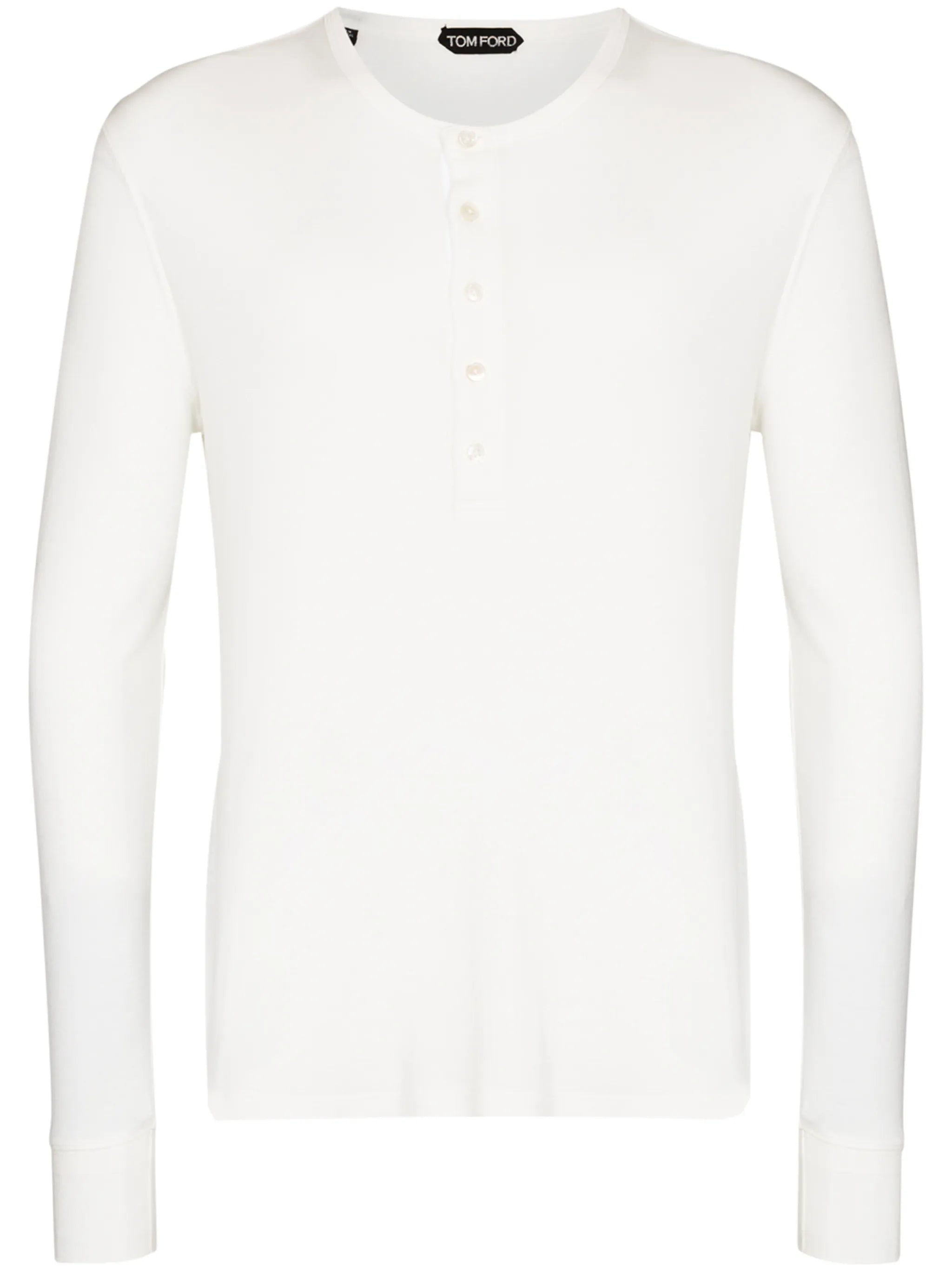 button-detail long-sleeve T-shirt