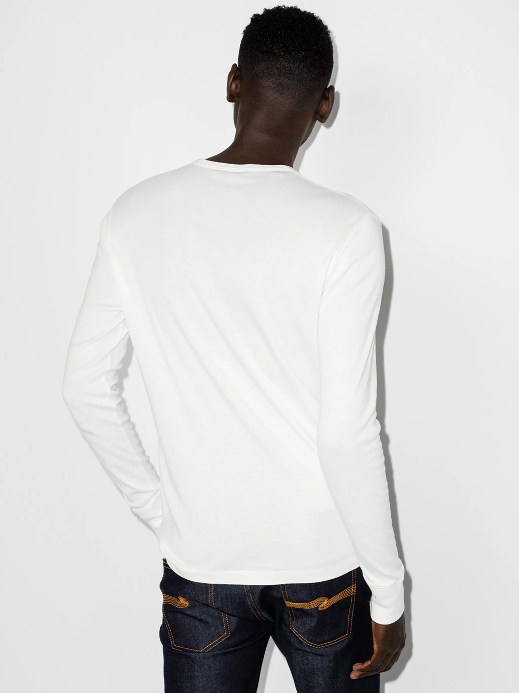 button-detail long-sleeve T-shirt