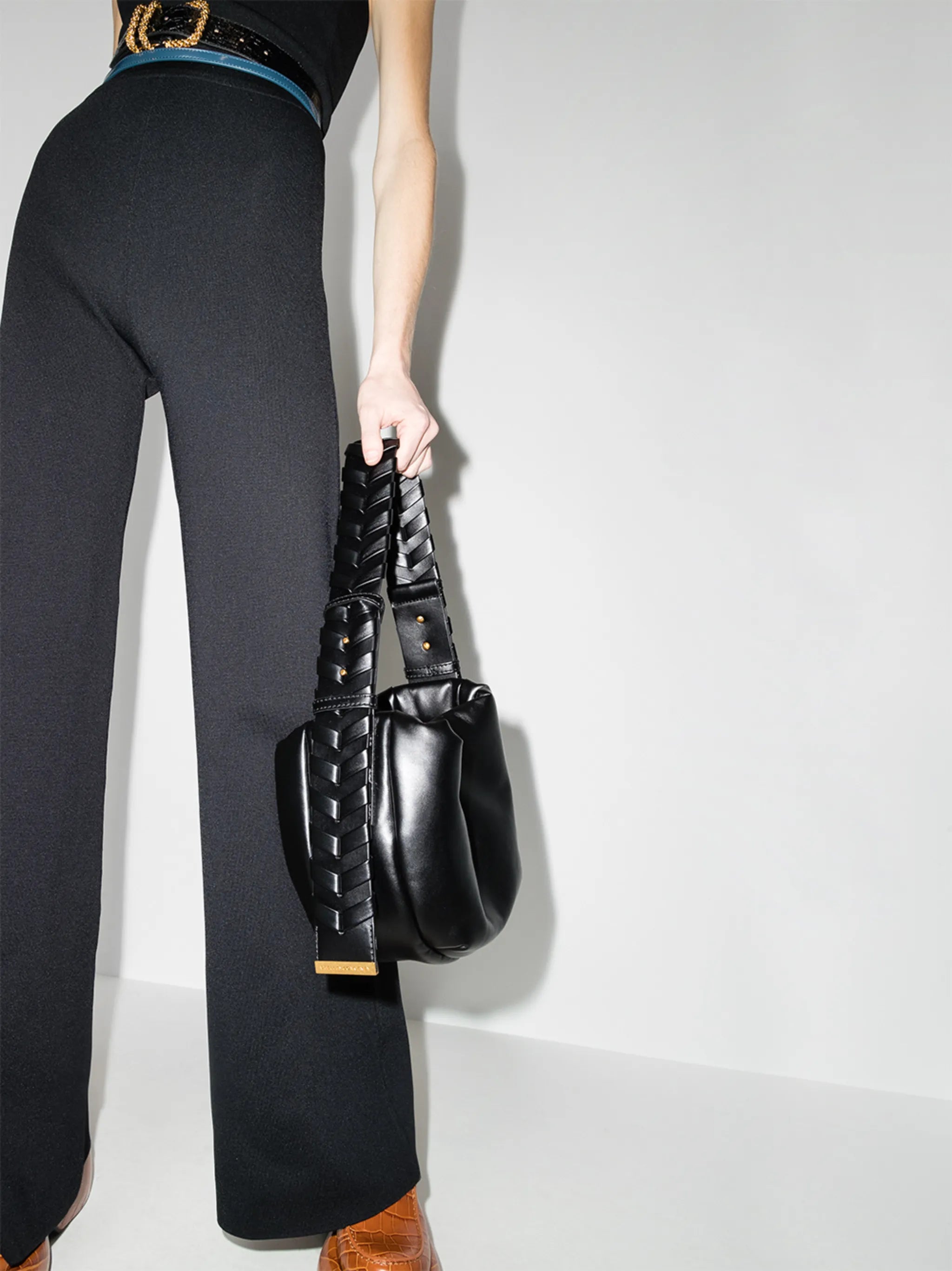 braided-strap shoulder bag