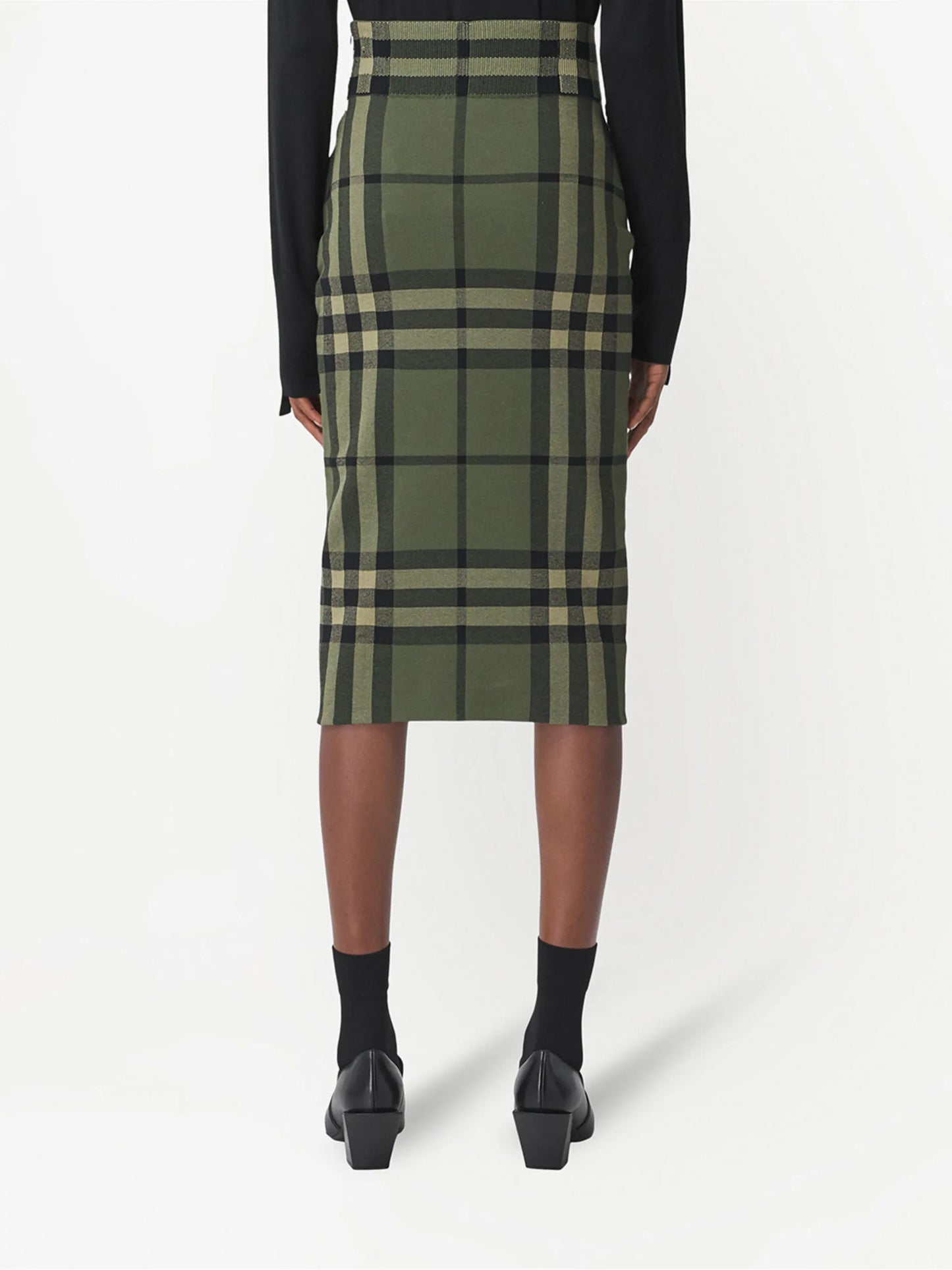 check jacquard skirt
