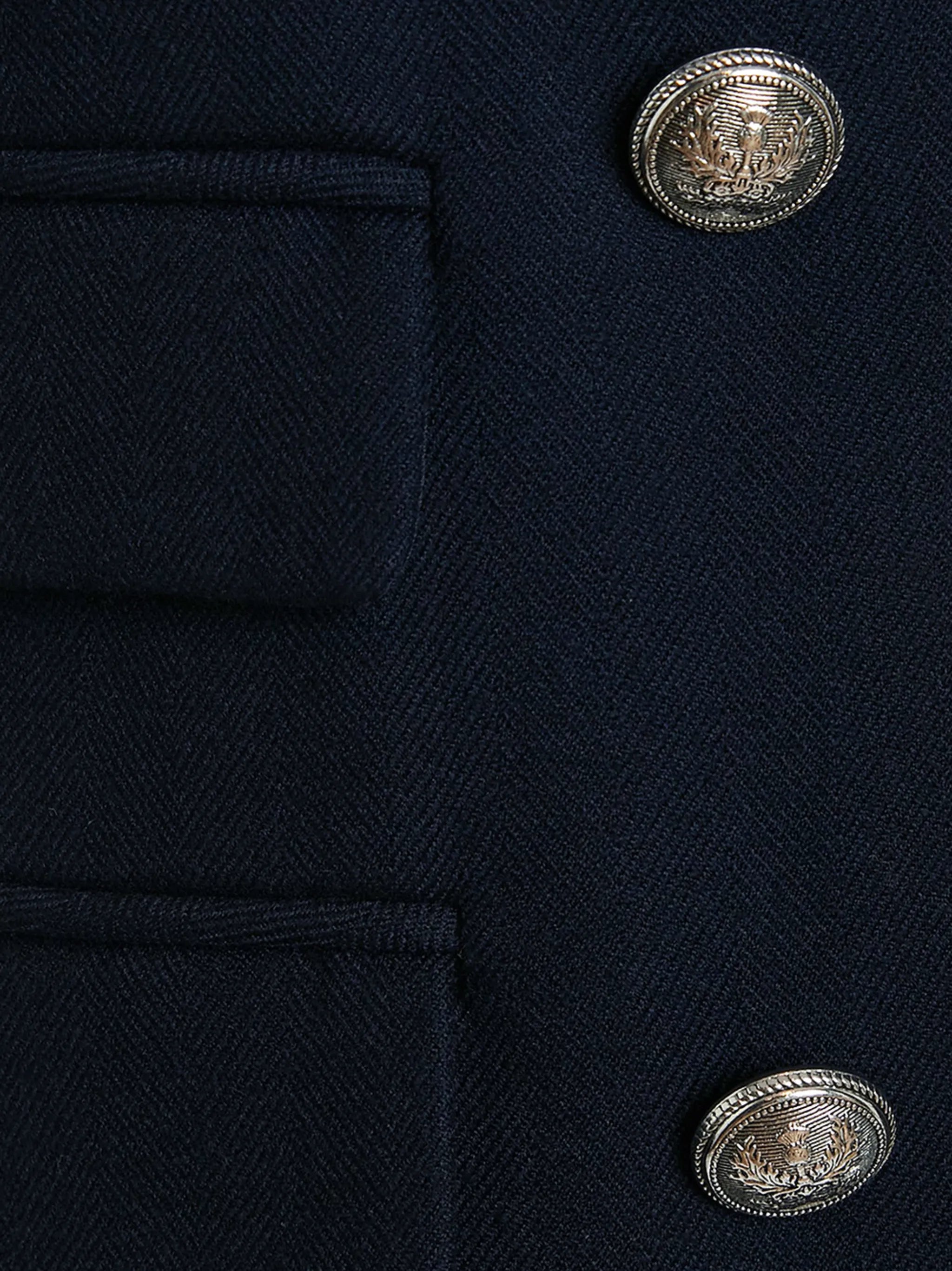 knitted double-breasted coat