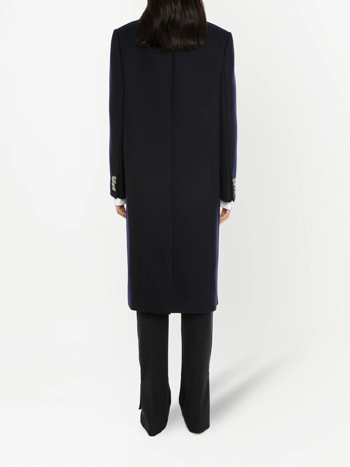 knitted double-breasted coat