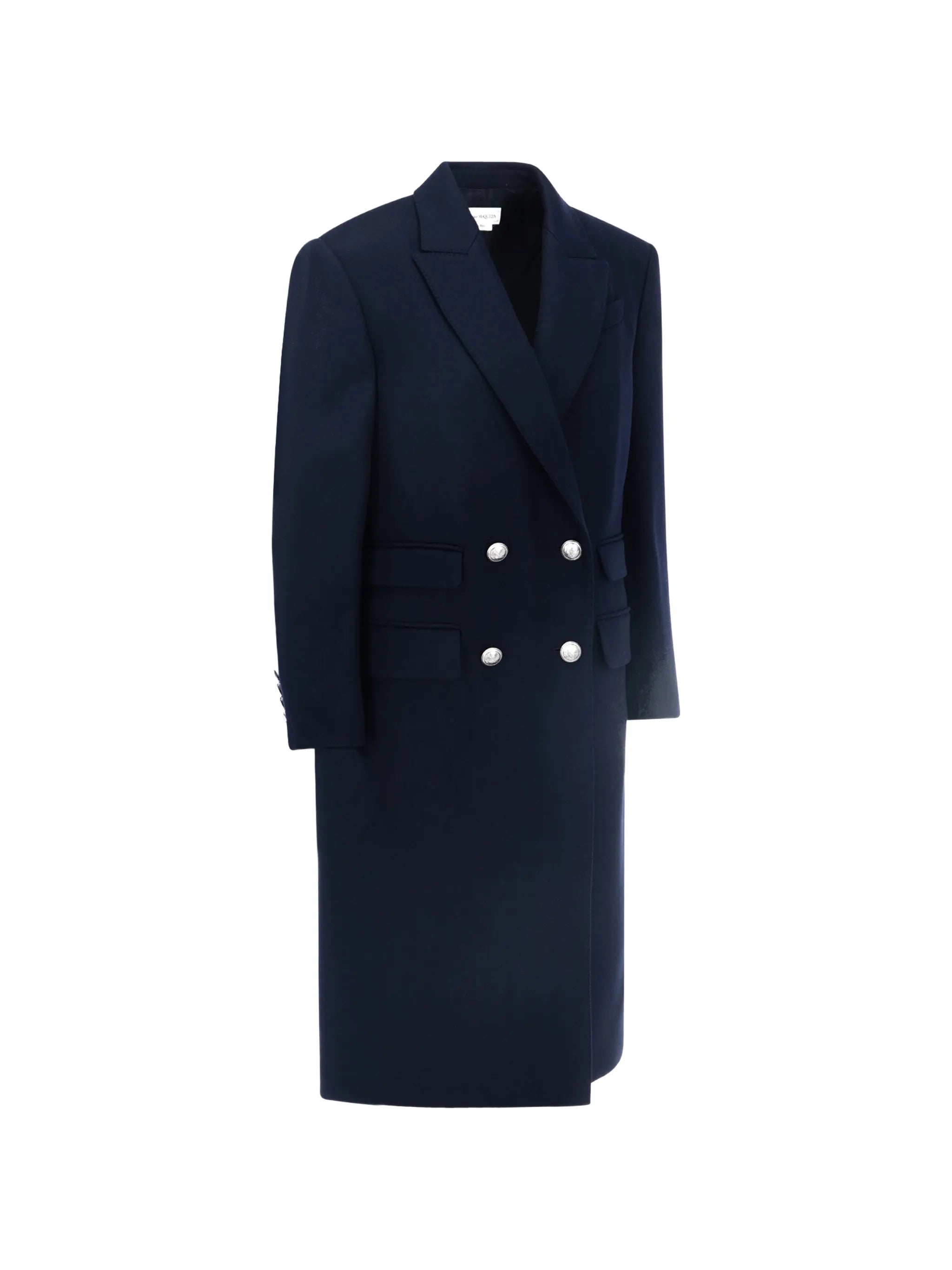 knitted double-breasted coat
