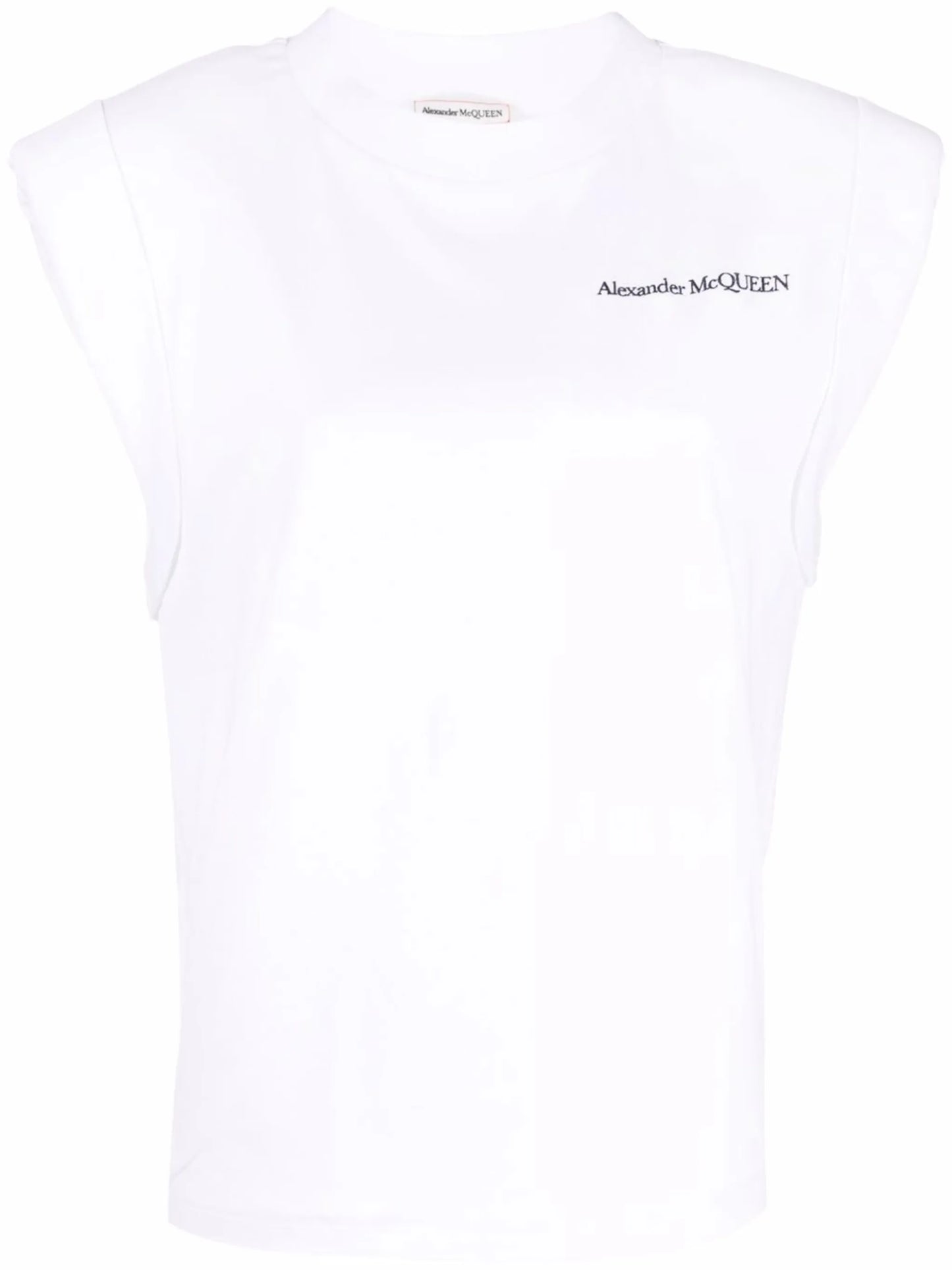 embroidered logo padded T-shirt