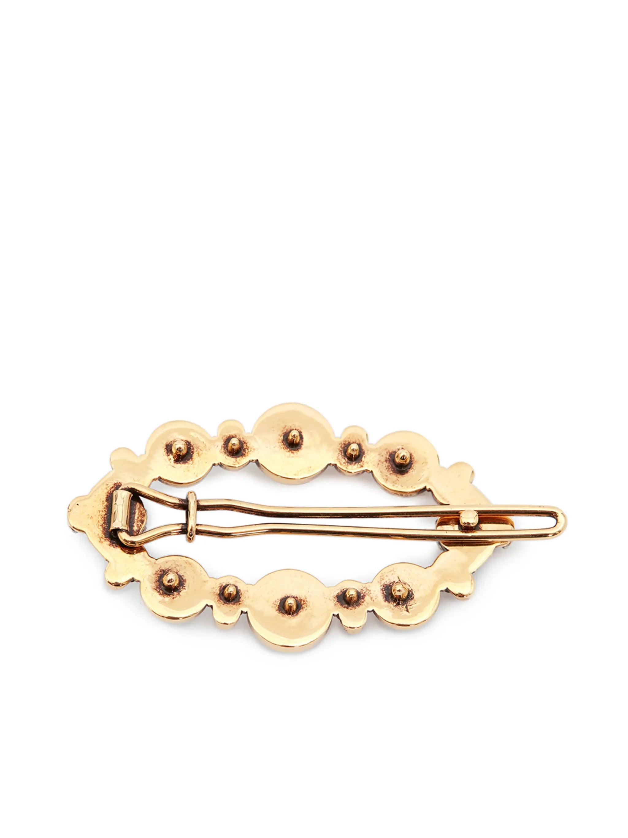 pearl skull hair clip