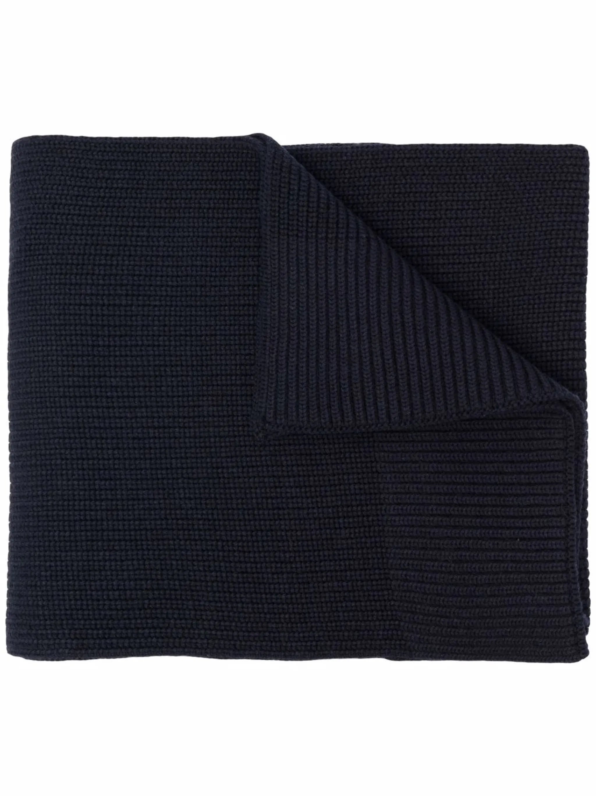 chunky-knit wool-cotton scarf