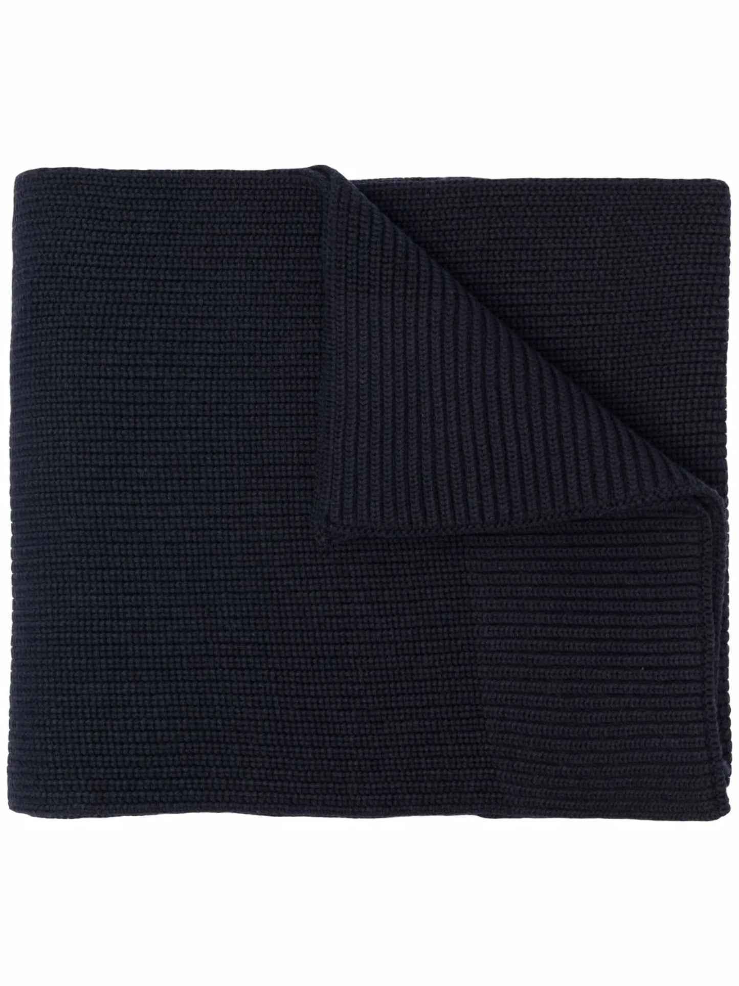 chunky-knit wool-cotton scarf