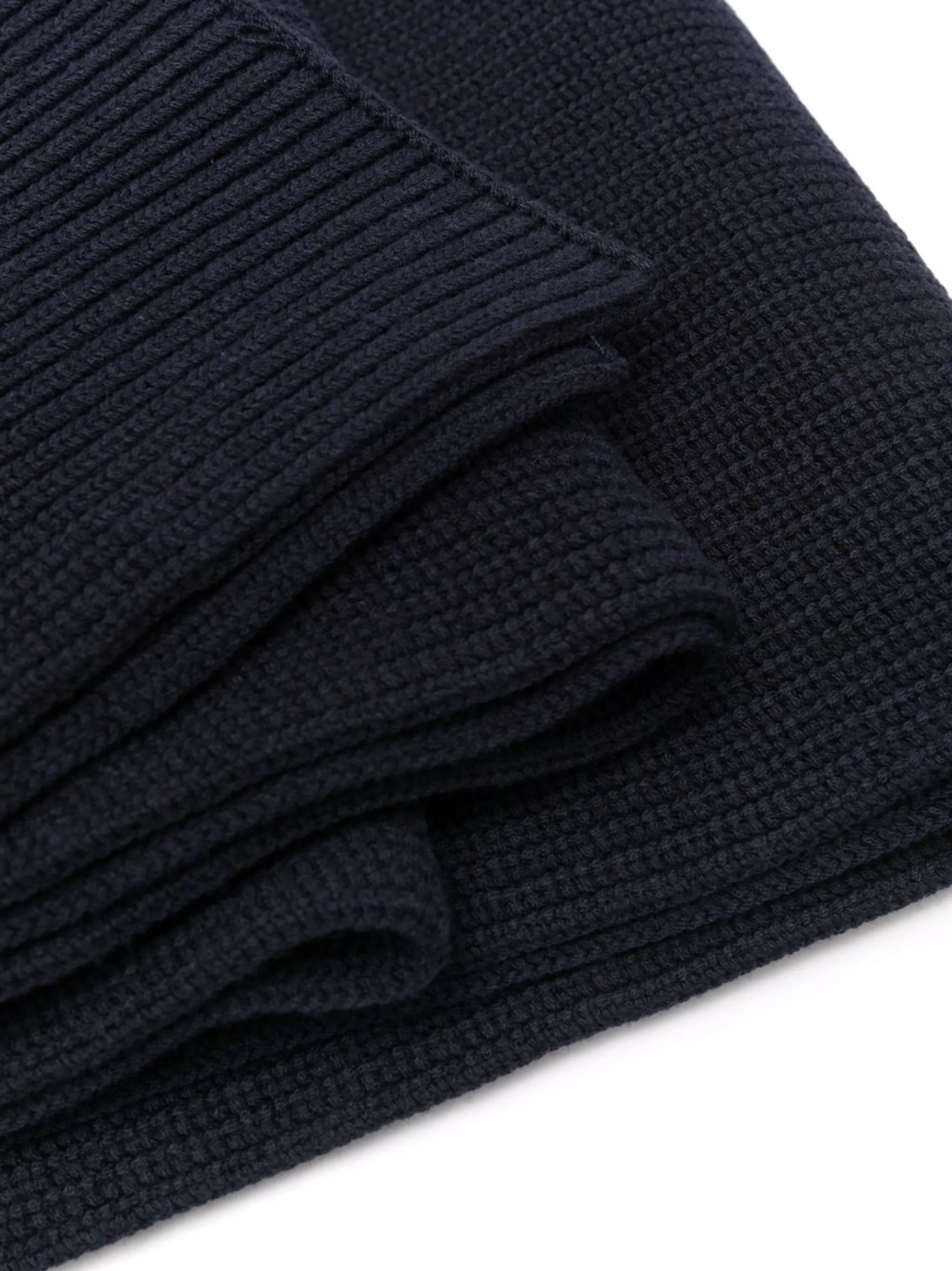 chunky-knit wool-cotton scarf