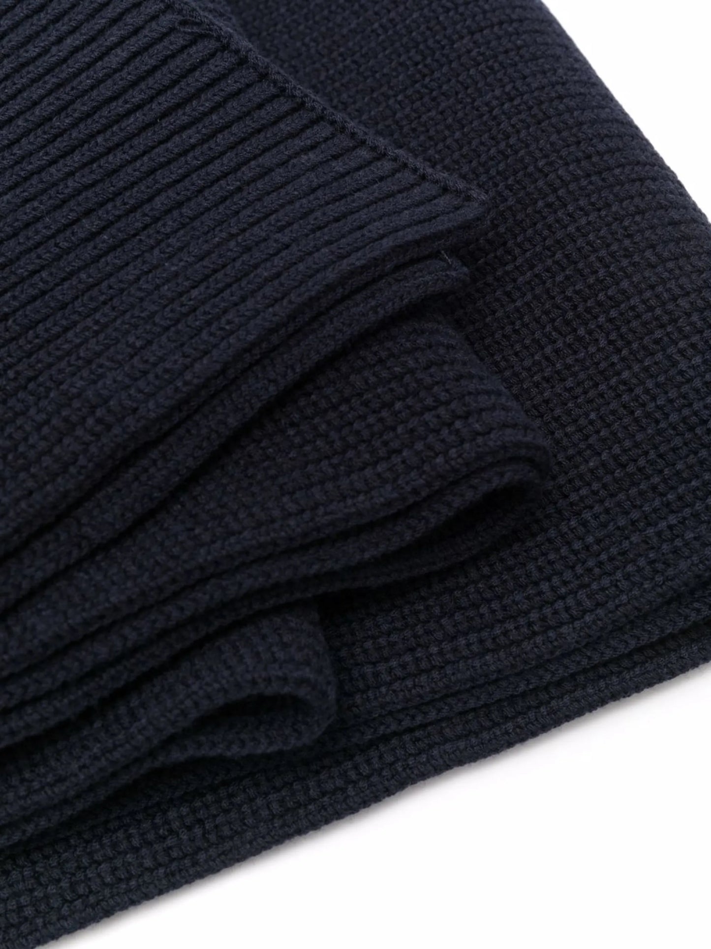 chunky-knit wool-cotton scarf