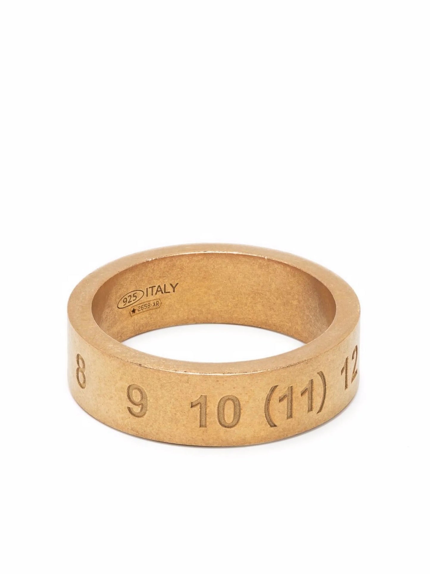 numbers-motif engraved ring