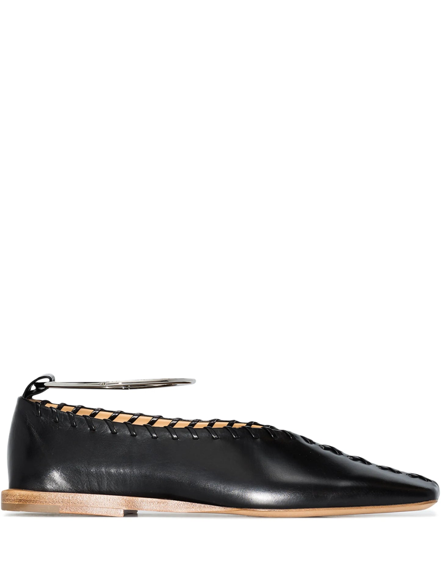 stitch edge ballet pumps