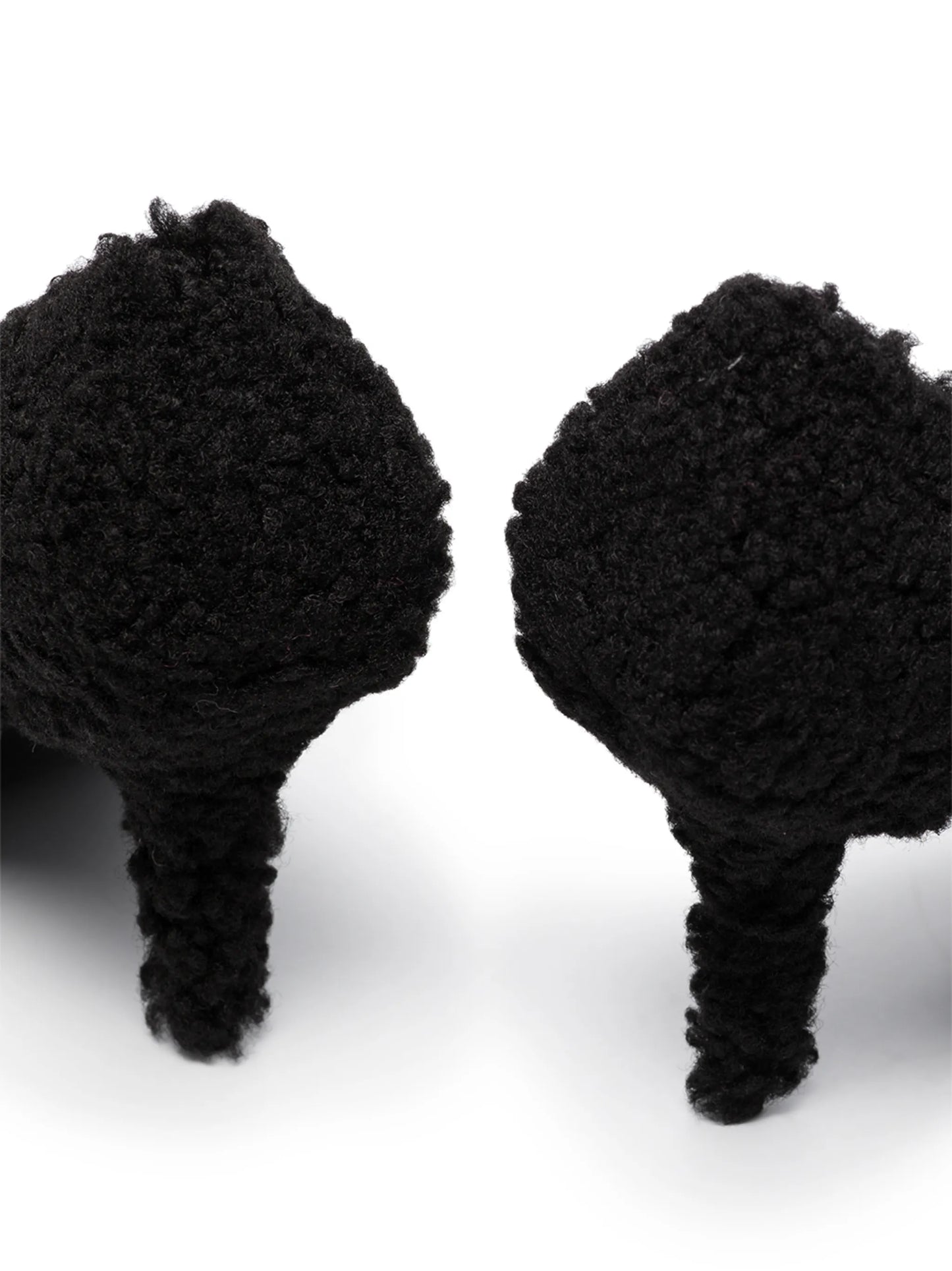 Knife 70mm faux-shearling pumps