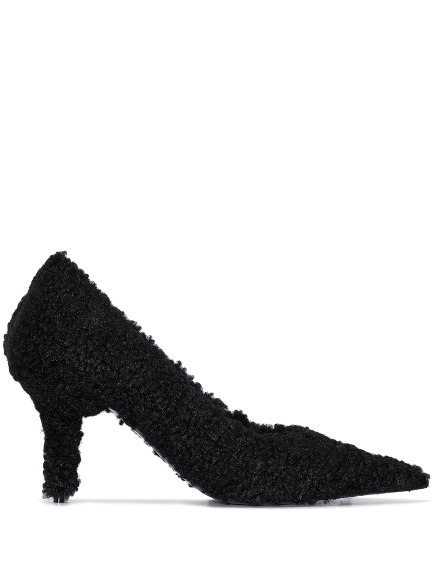 Knife 70mm faux-shearling pumps