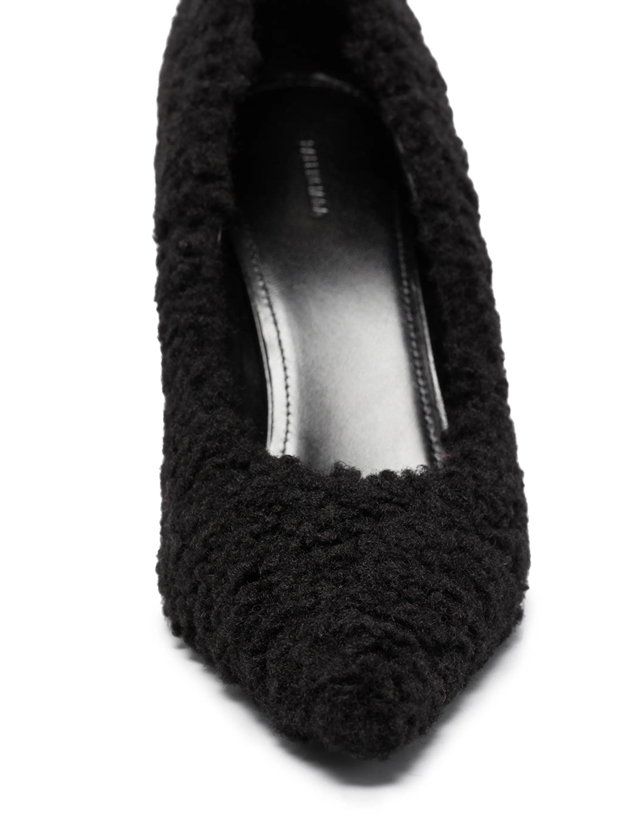 Knife 70mm faux-shearling pumps