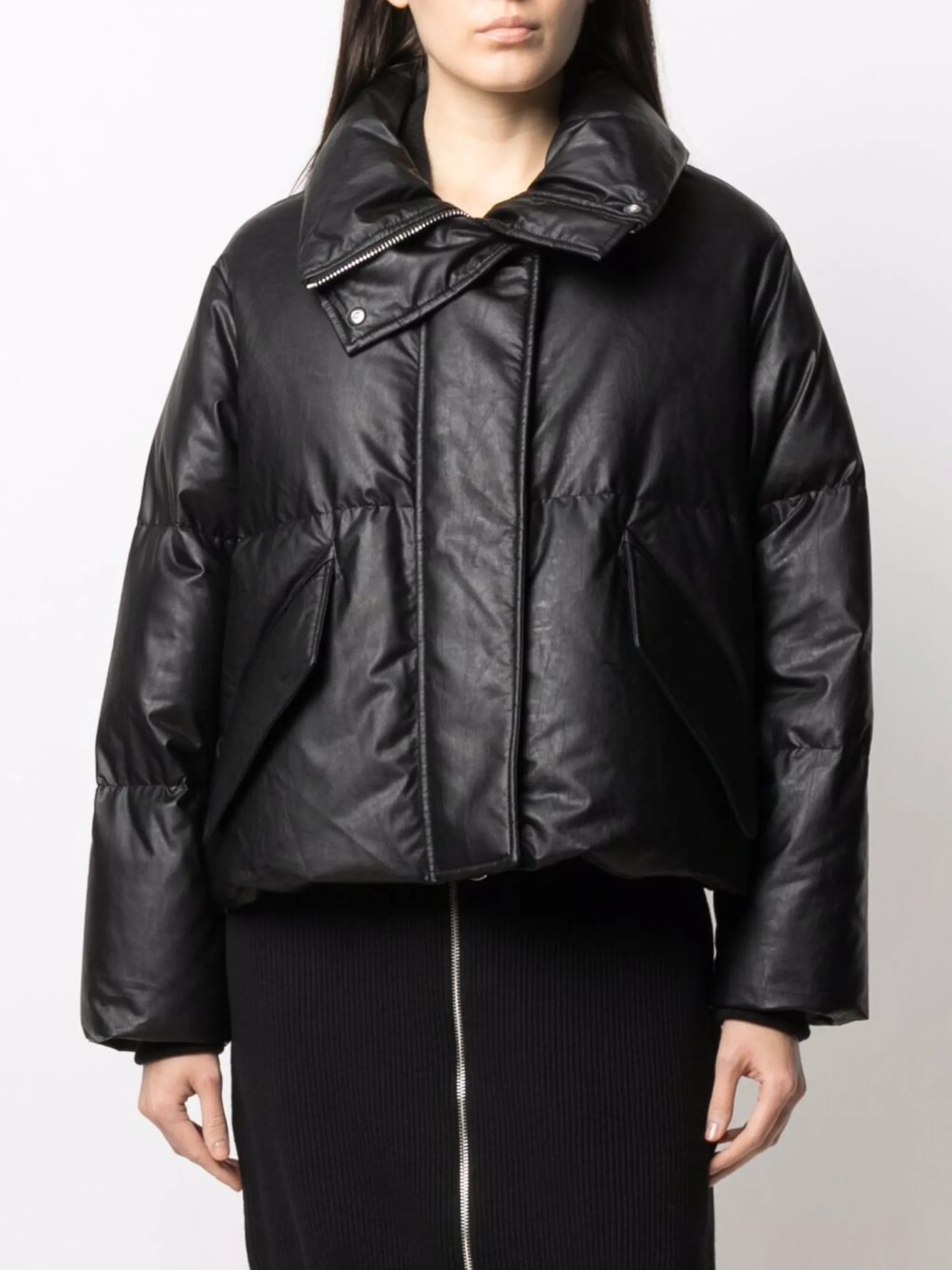 cropped down puffer jacket