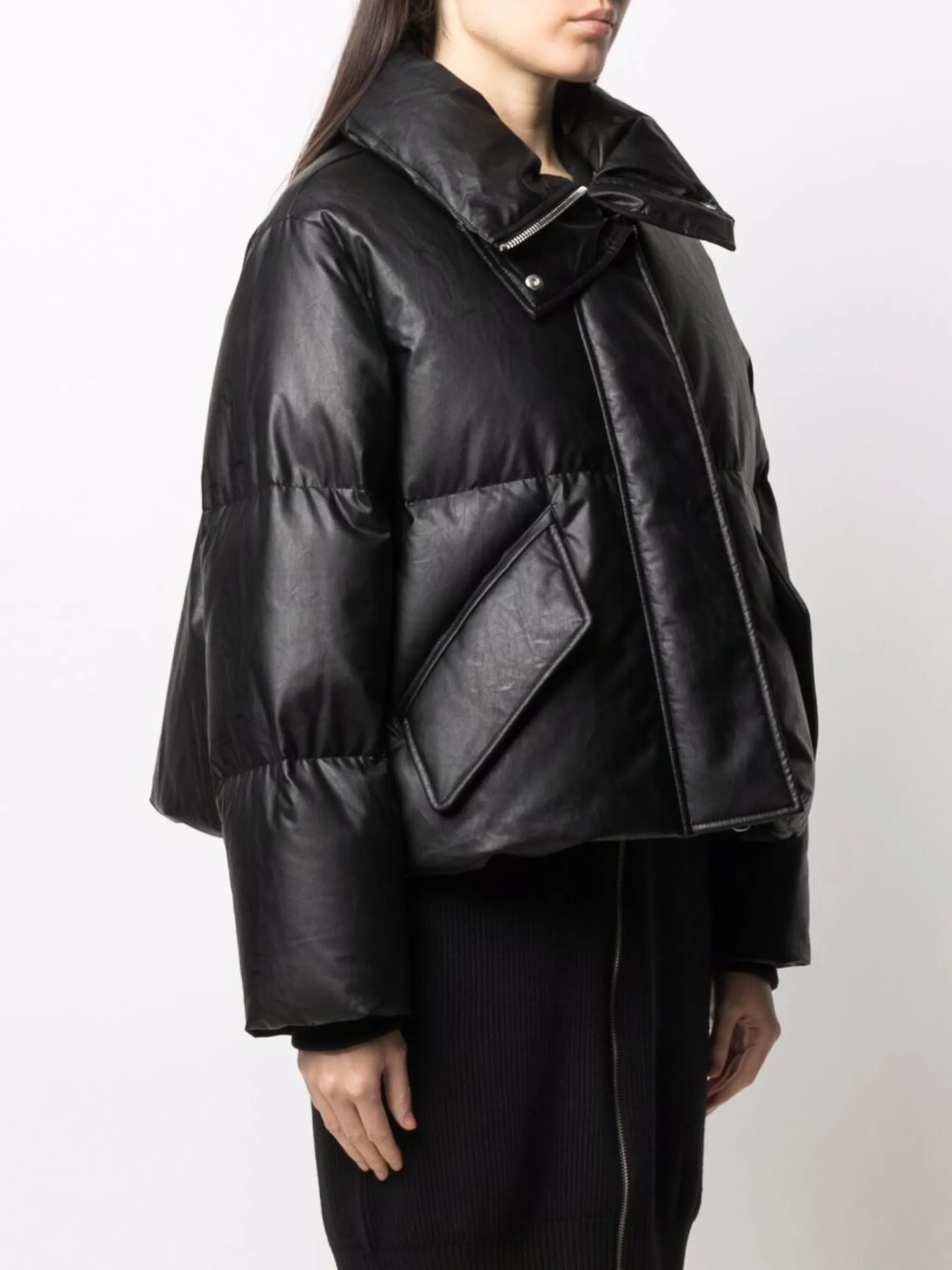 cropped down puffer jacket