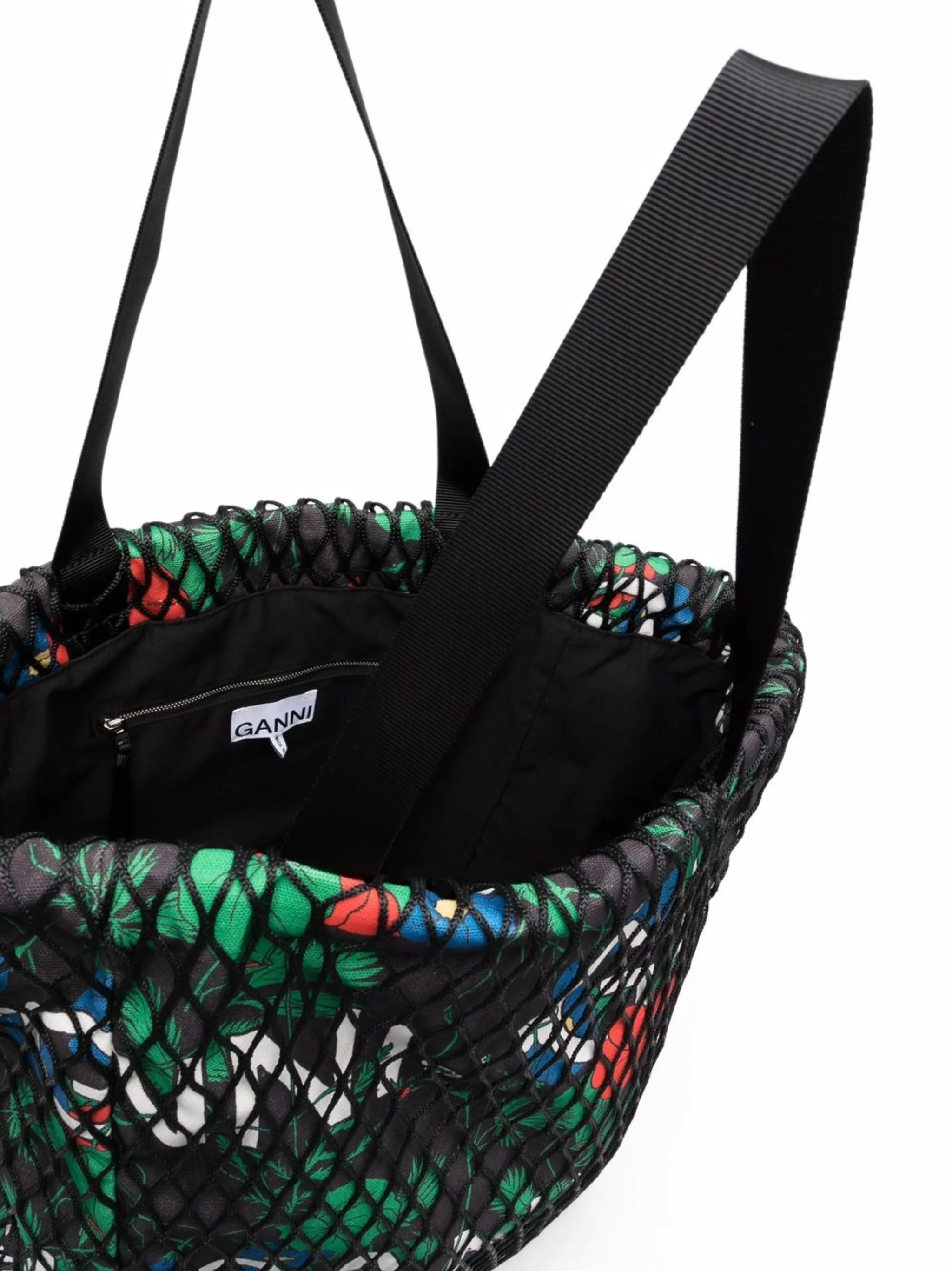 logo-print drawstring shoulder bag