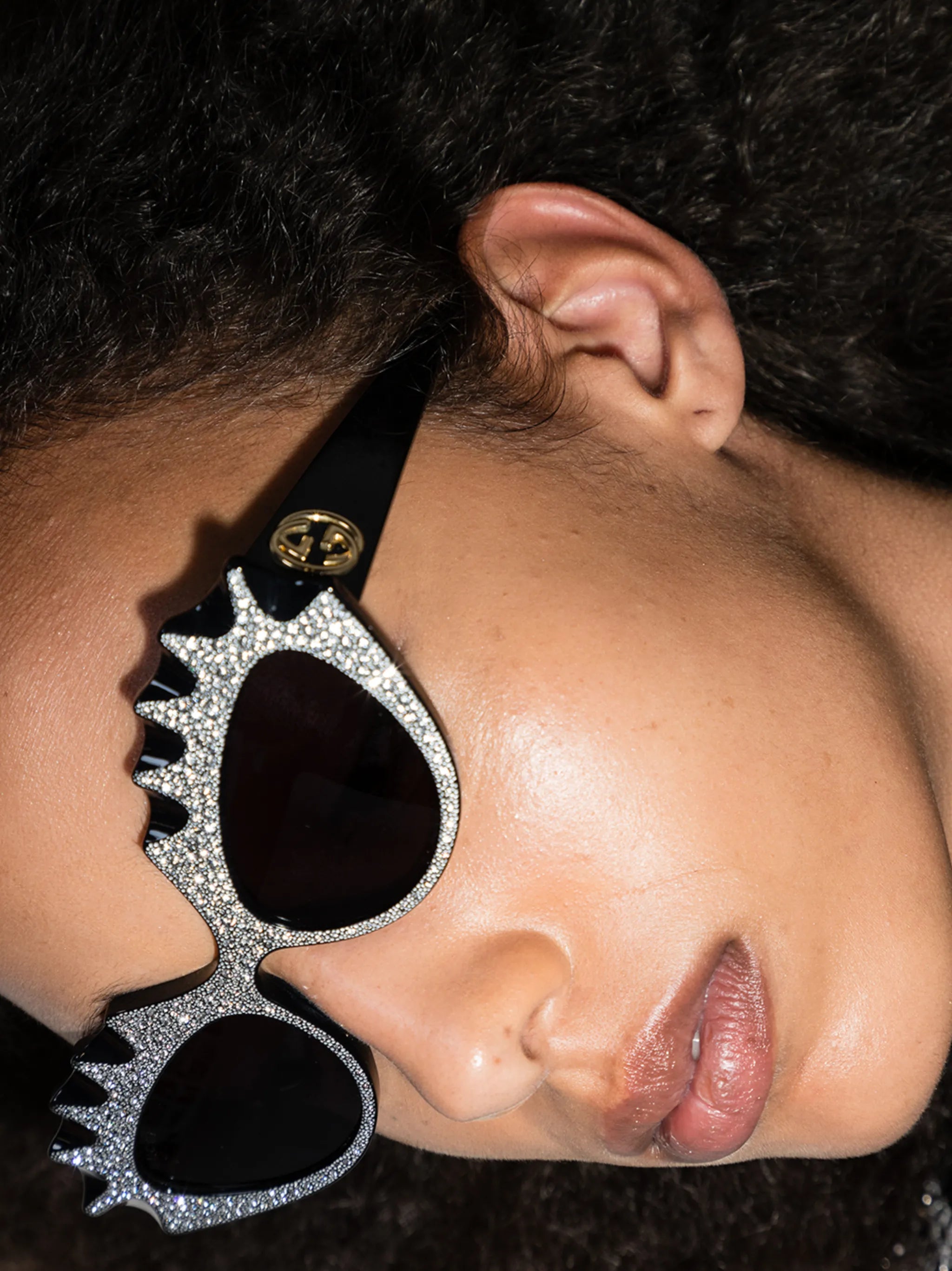Interlocking G rhinestone-embellished cat-eye sunglasses