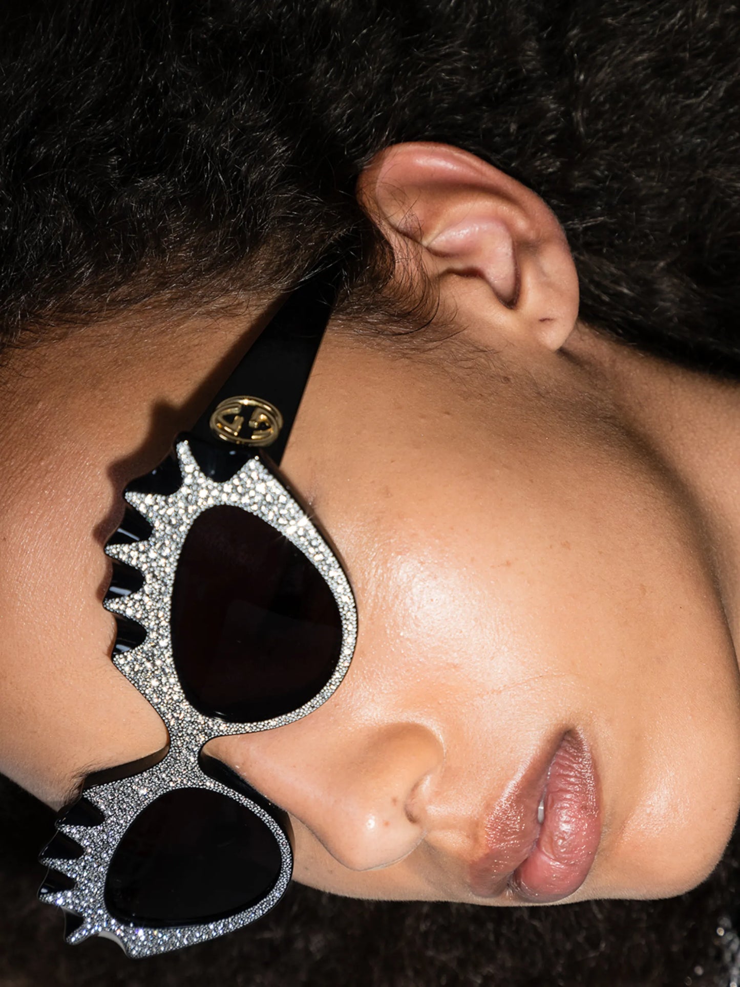 Interlocking G rhinestone-embellished cat-eye sunglasses