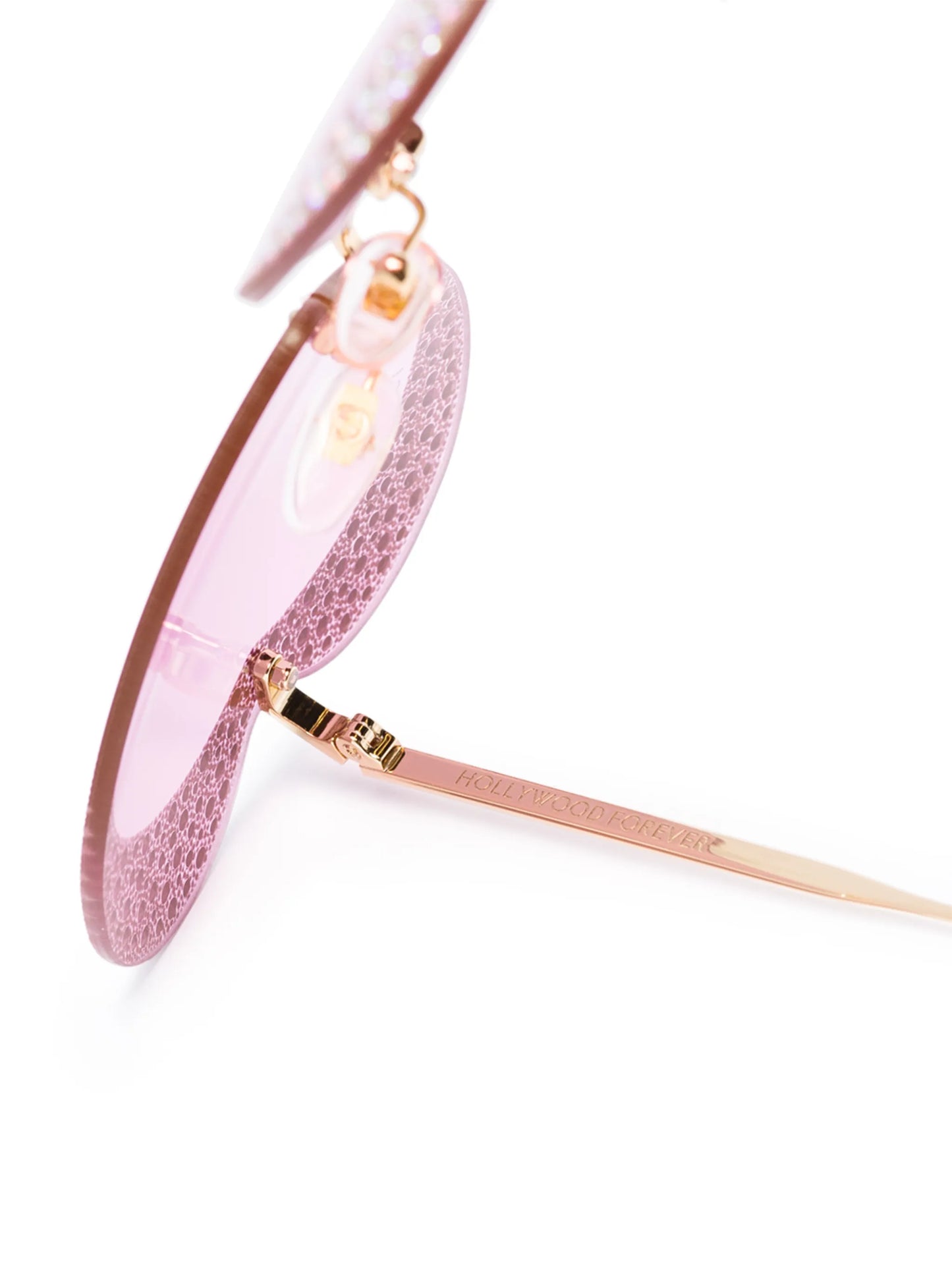 crystal-embellished heart-shape sunglasses