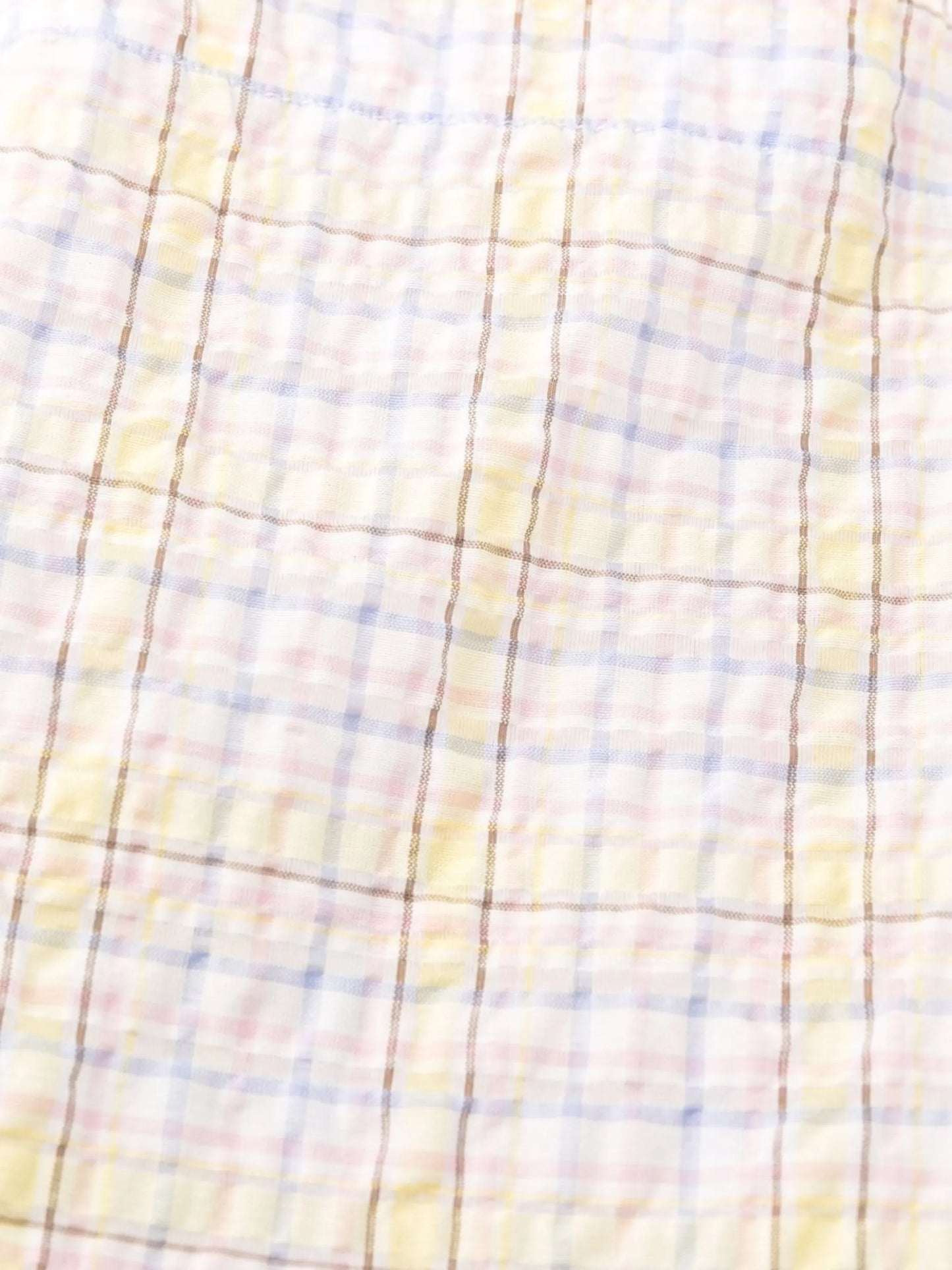 check-print wrap dress