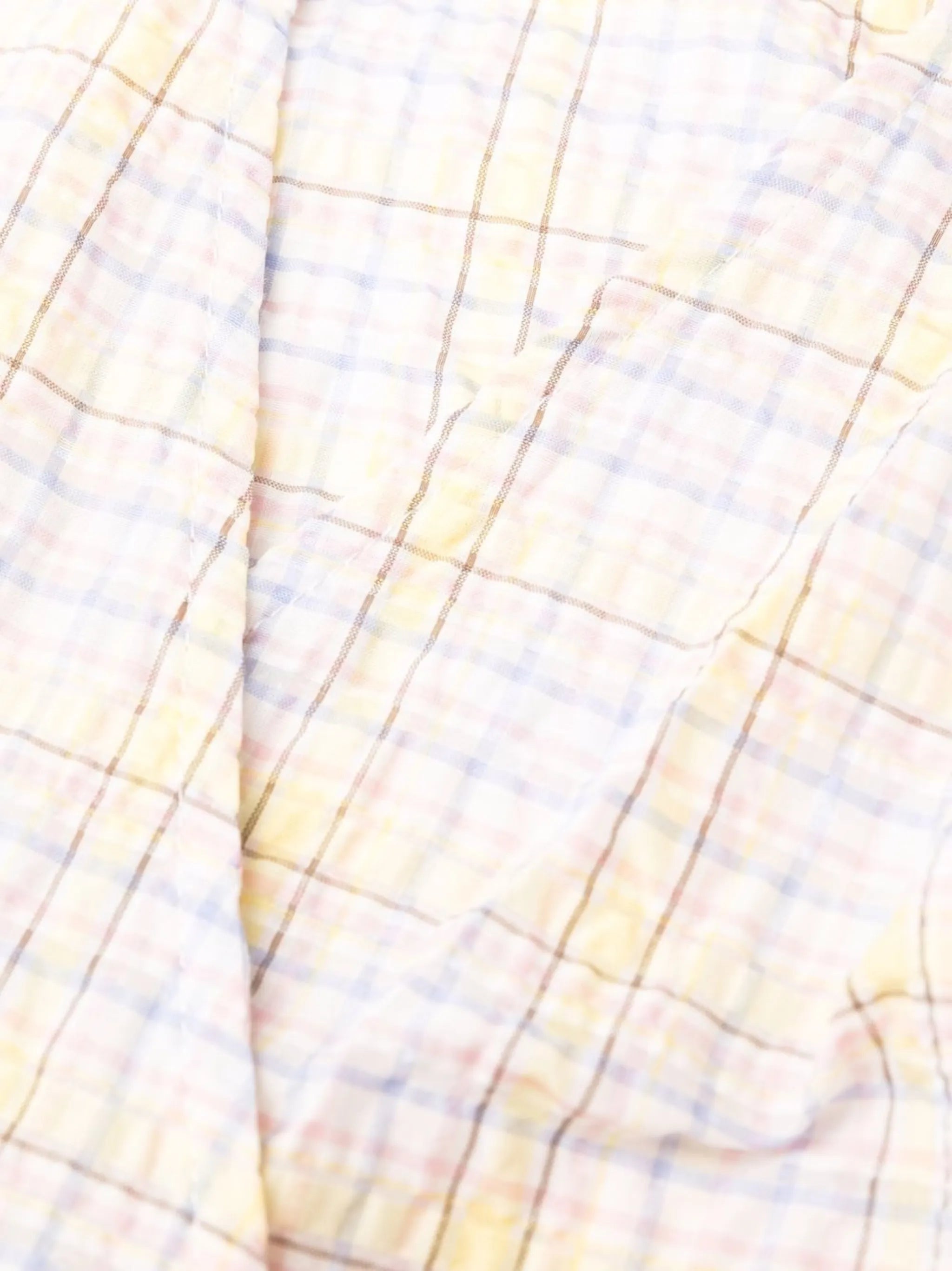 check-print wrap dress